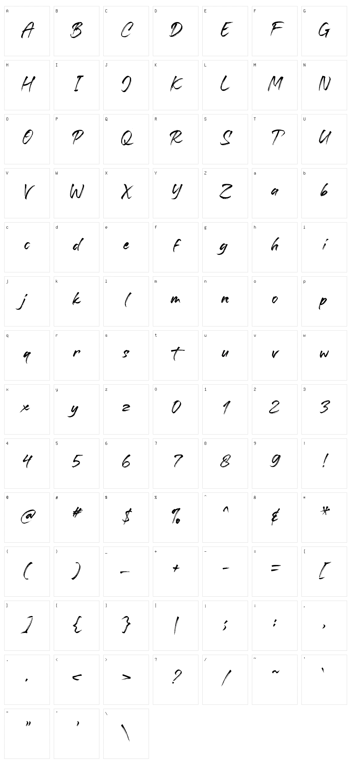 Bill Smith Character Set