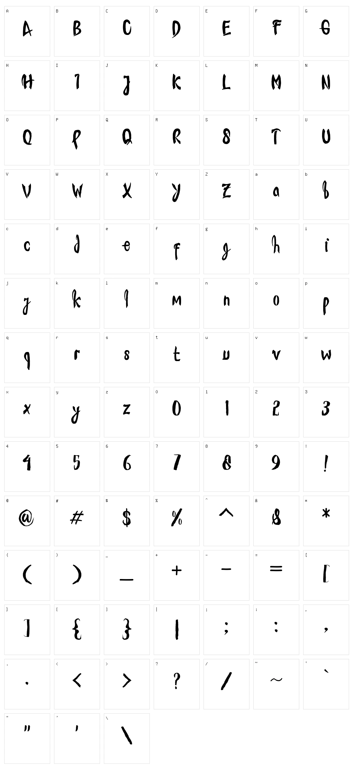 Mountains Character Set