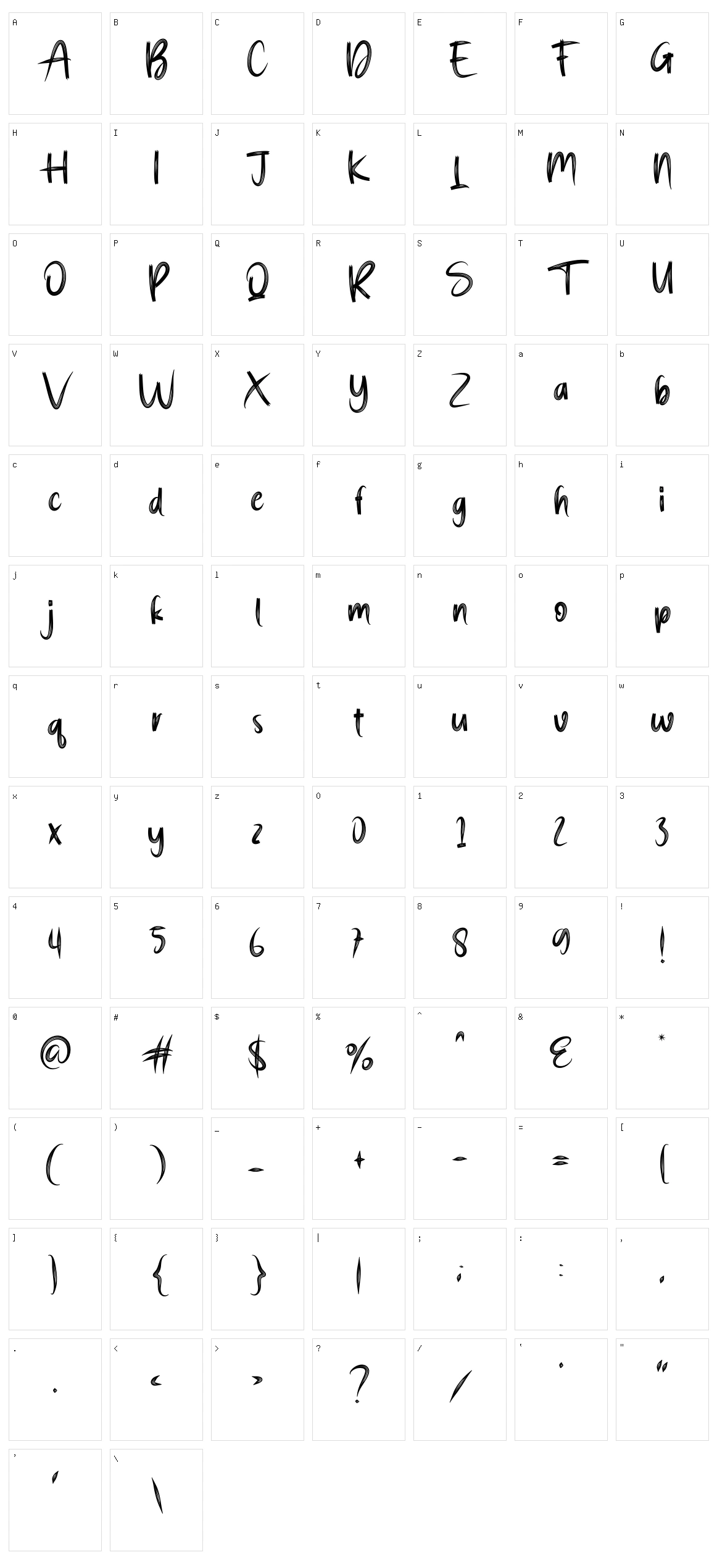 Sunshine Character Set