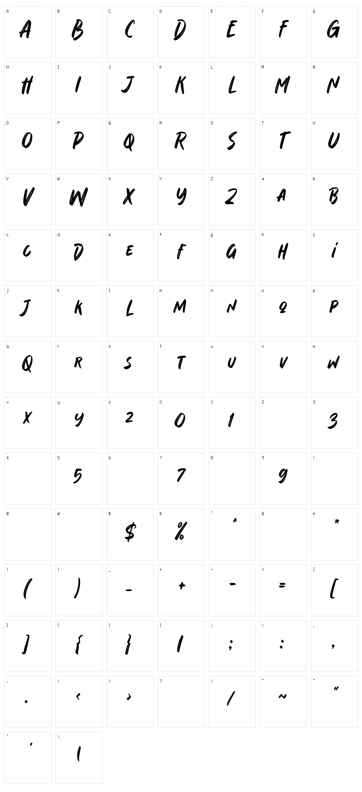 Inhabits Character Set