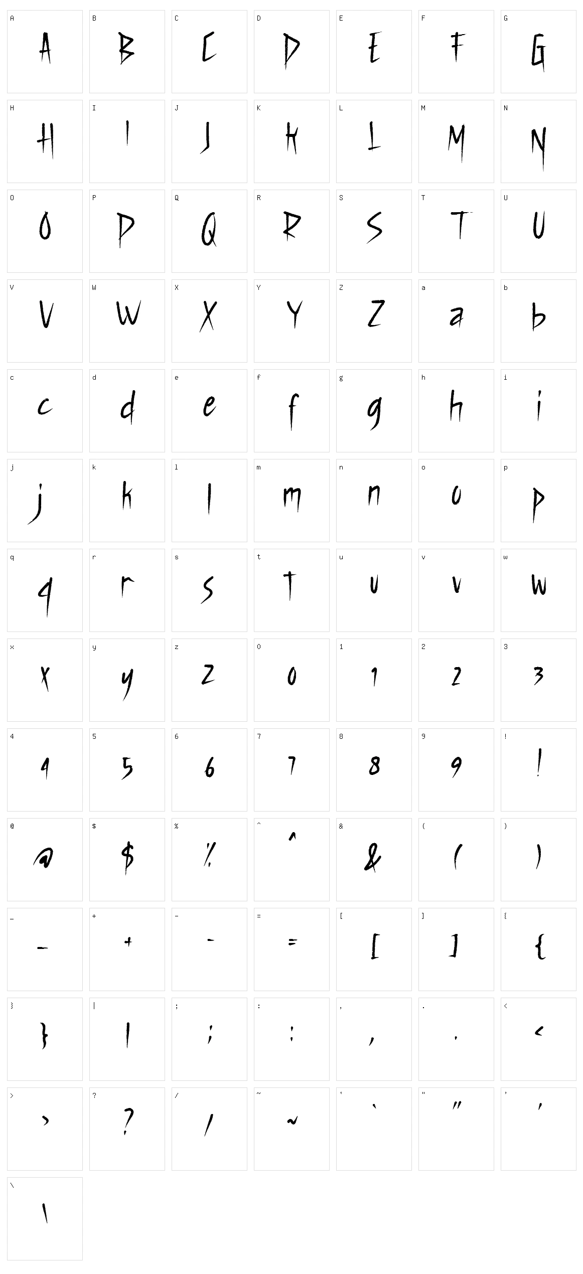 Hypnotize Character Set