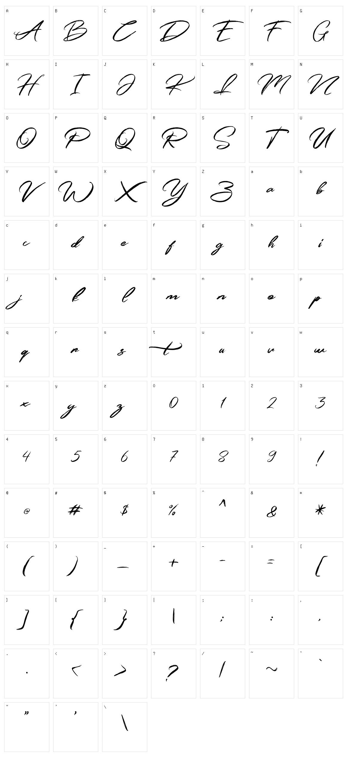 Simpletune Character Set