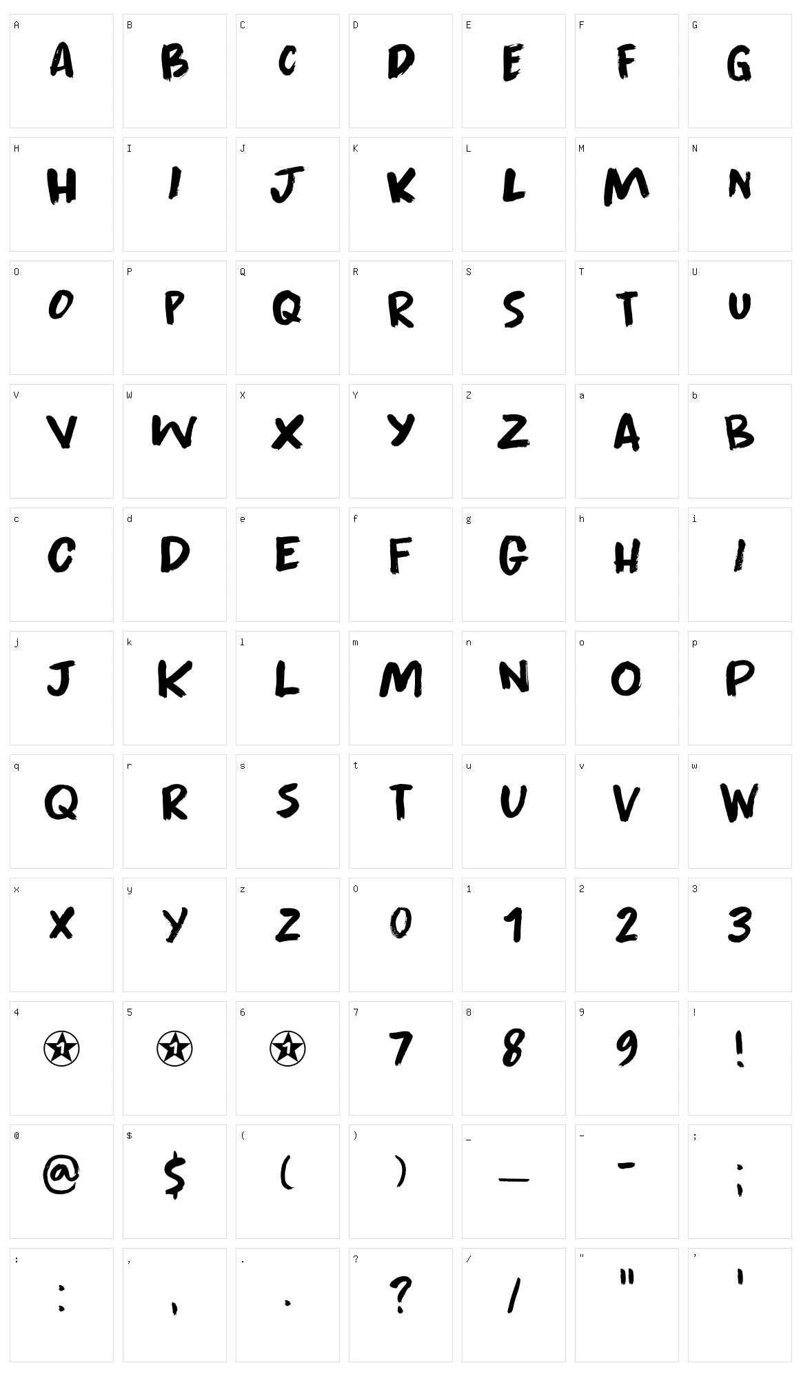 Apex Brush Character Set