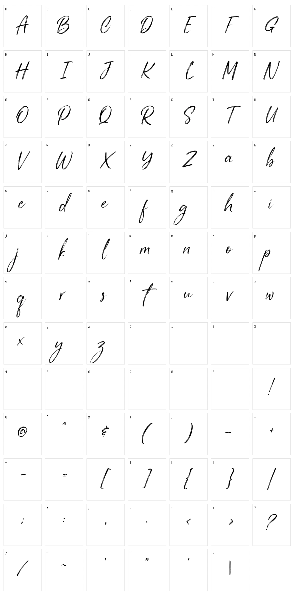 Cutterlines Character Set