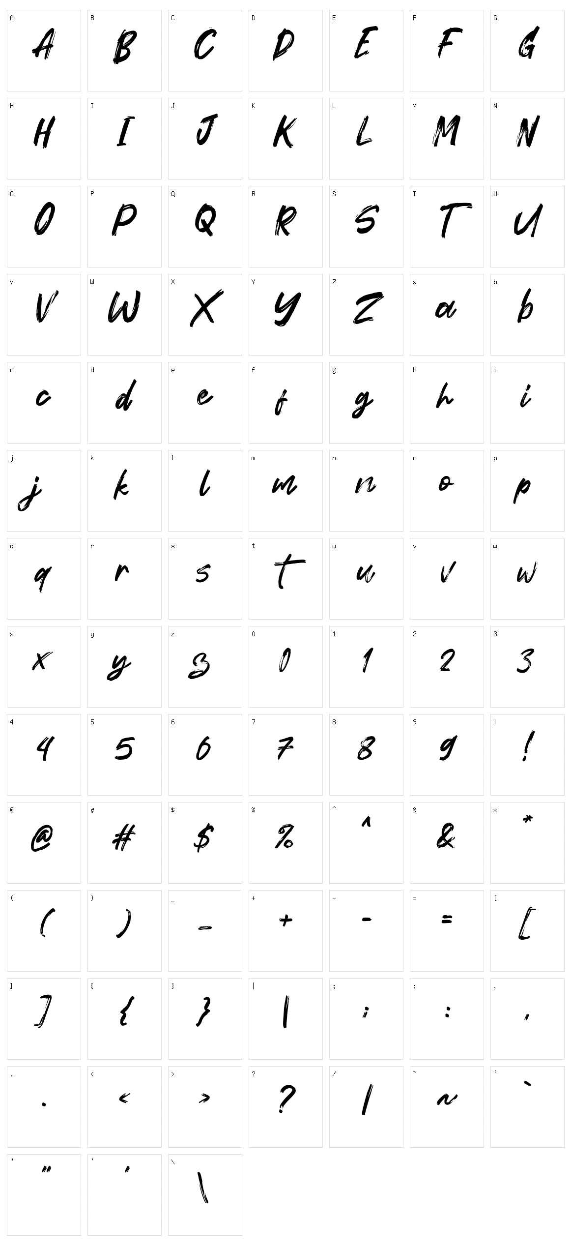 Forturn Character Set