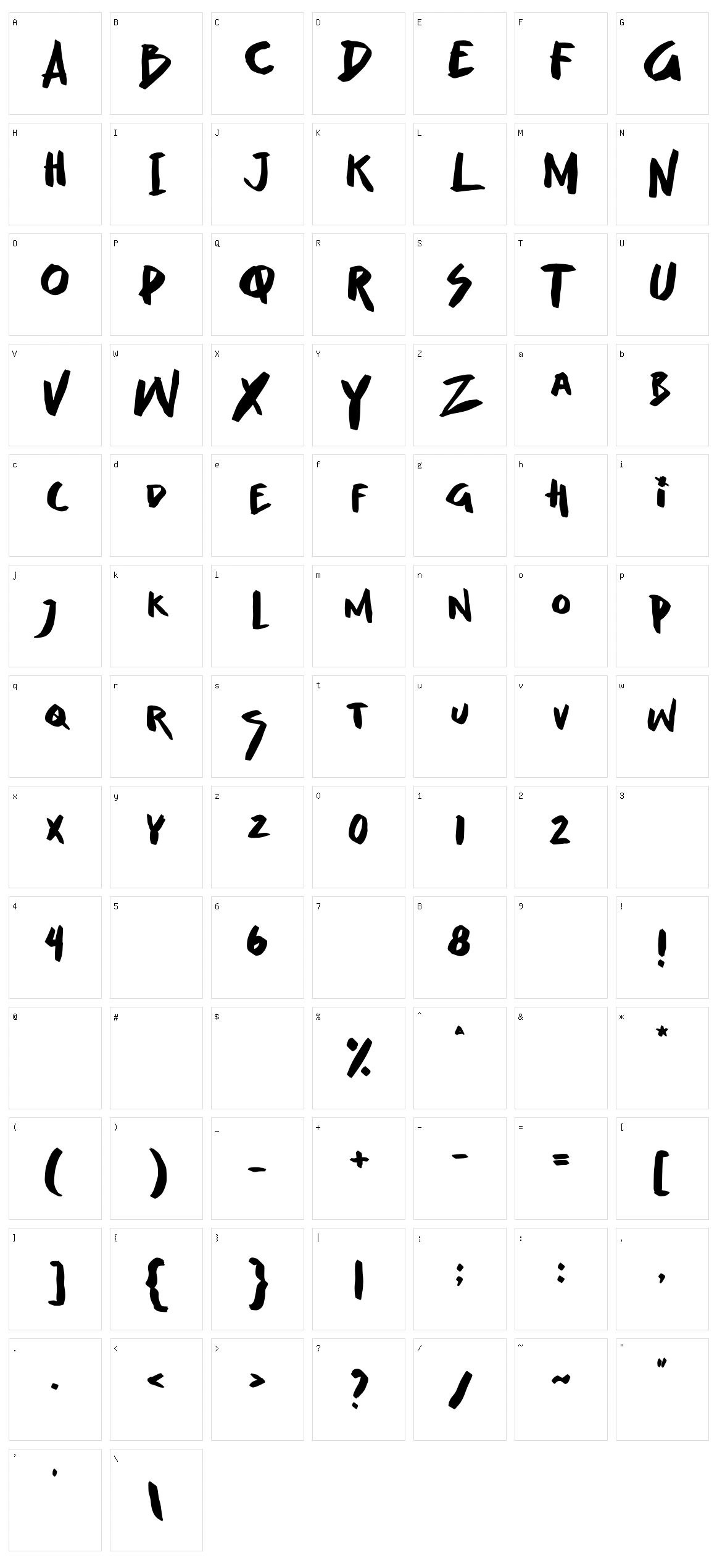 Dissfunction Character Set