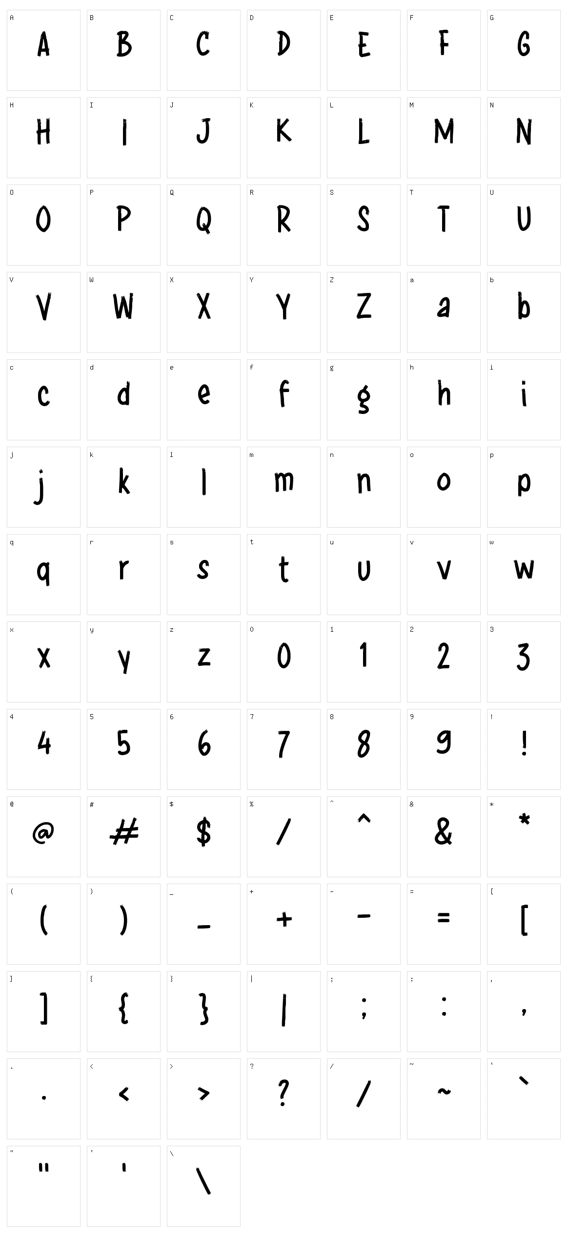 g Gedean Character Set