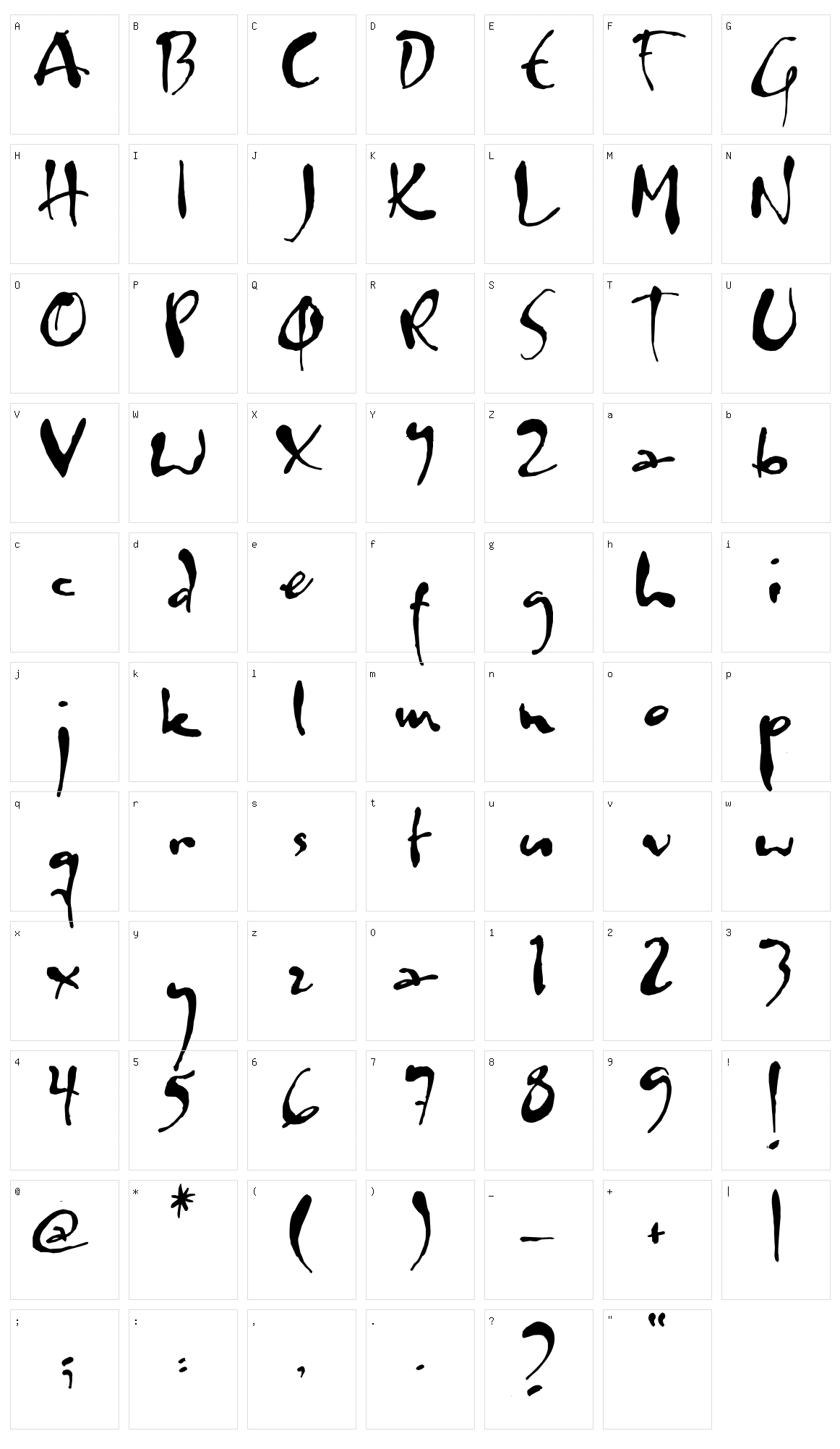 Watermark Character Set