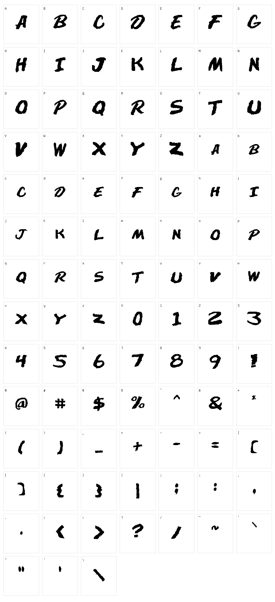 Dare Character Set