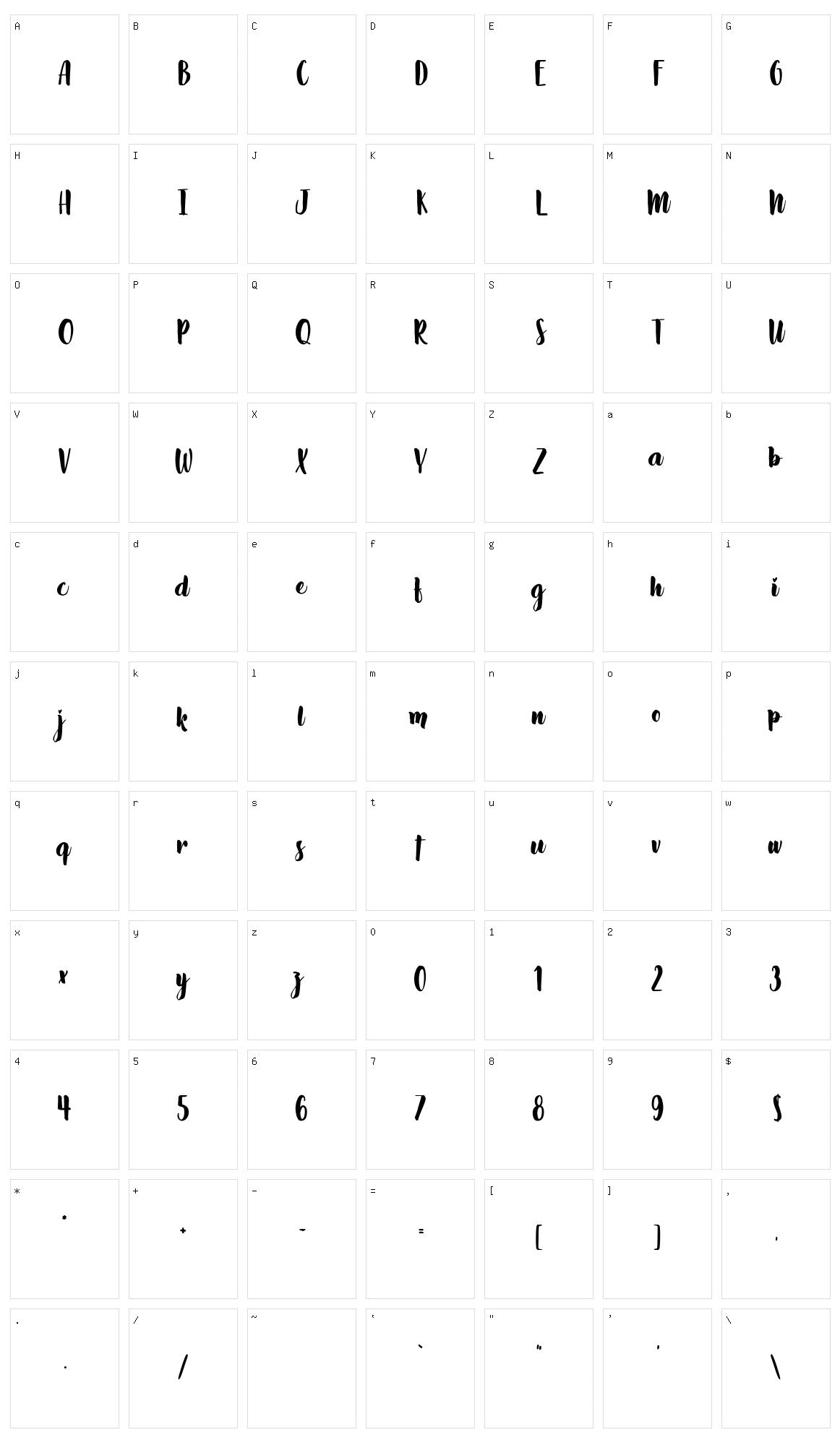 Slow Life Character Set