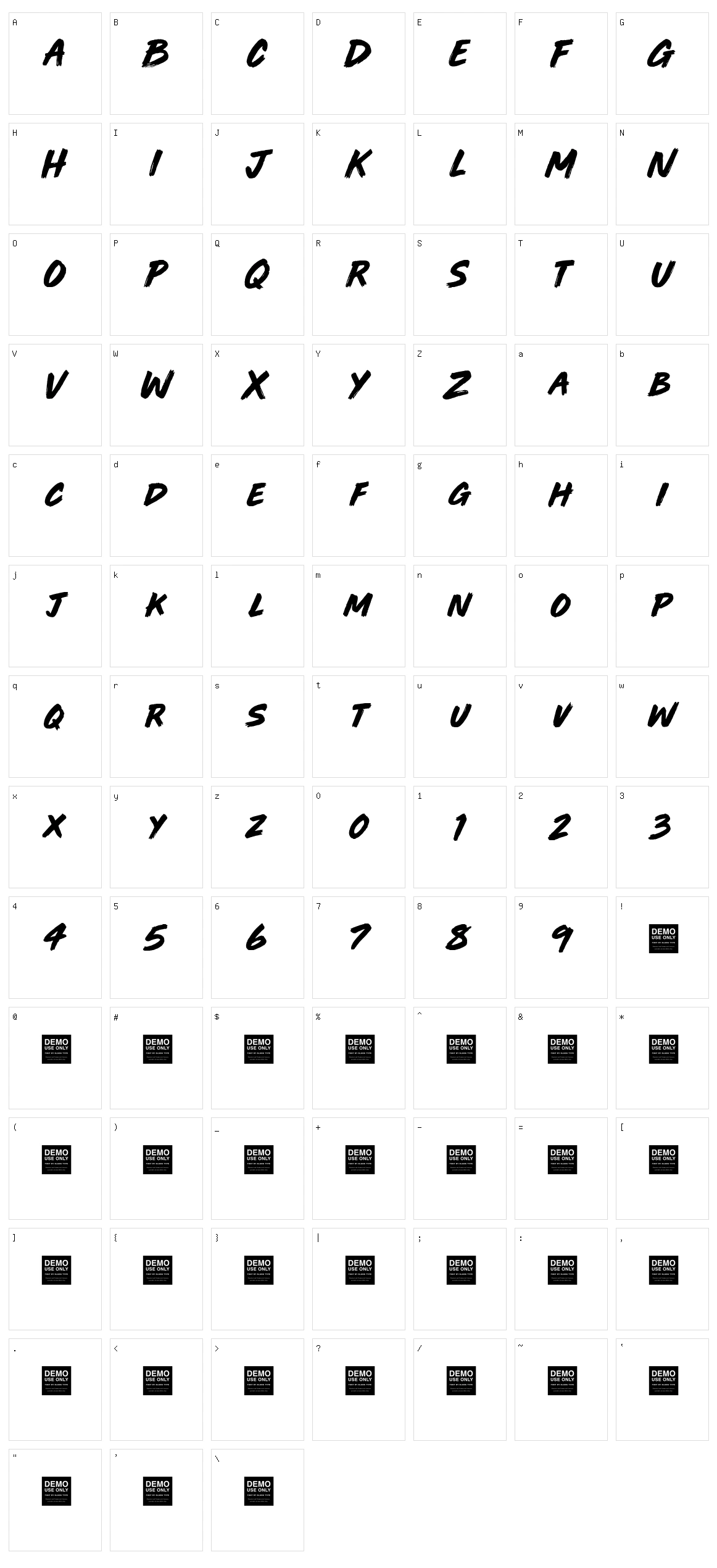 Ultra Fresh Character Set