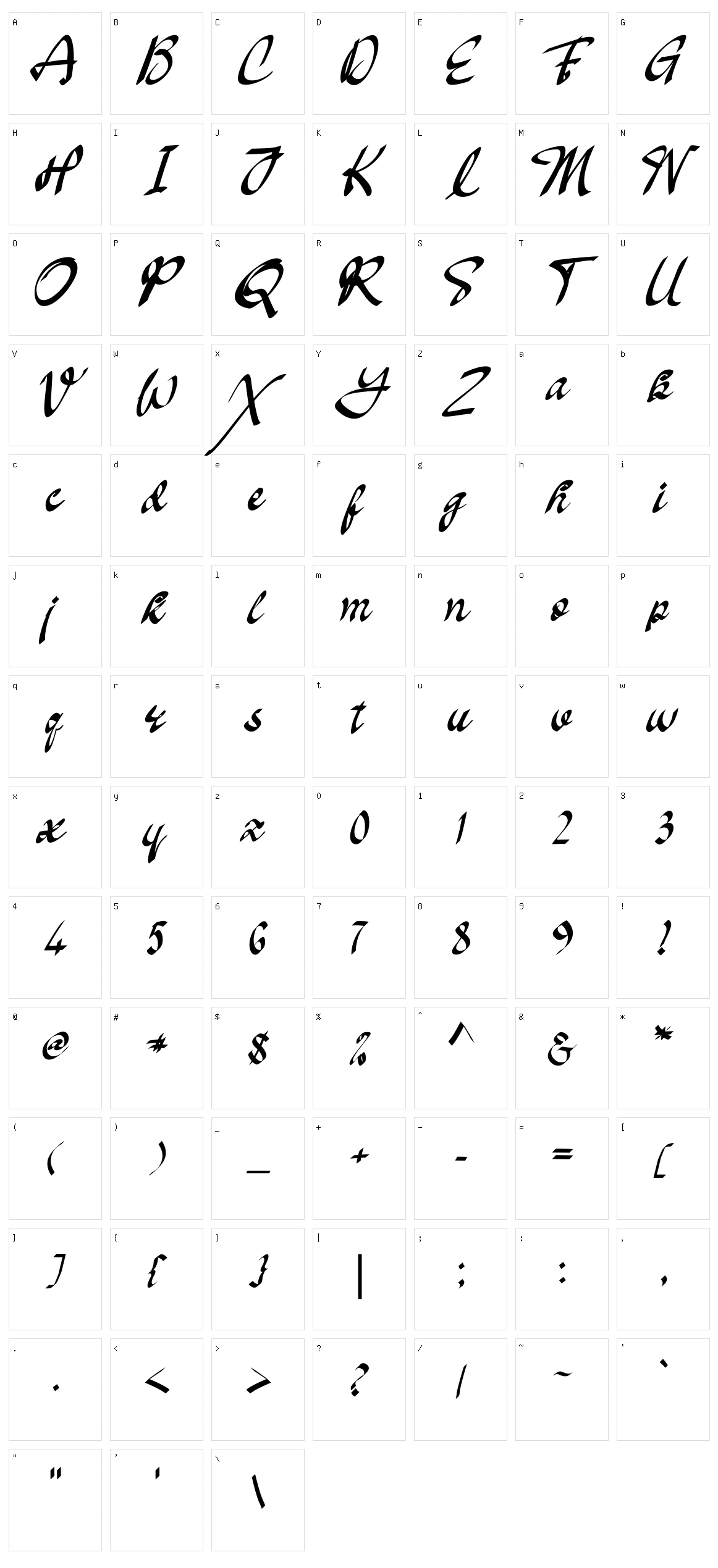 Oakland Character Set