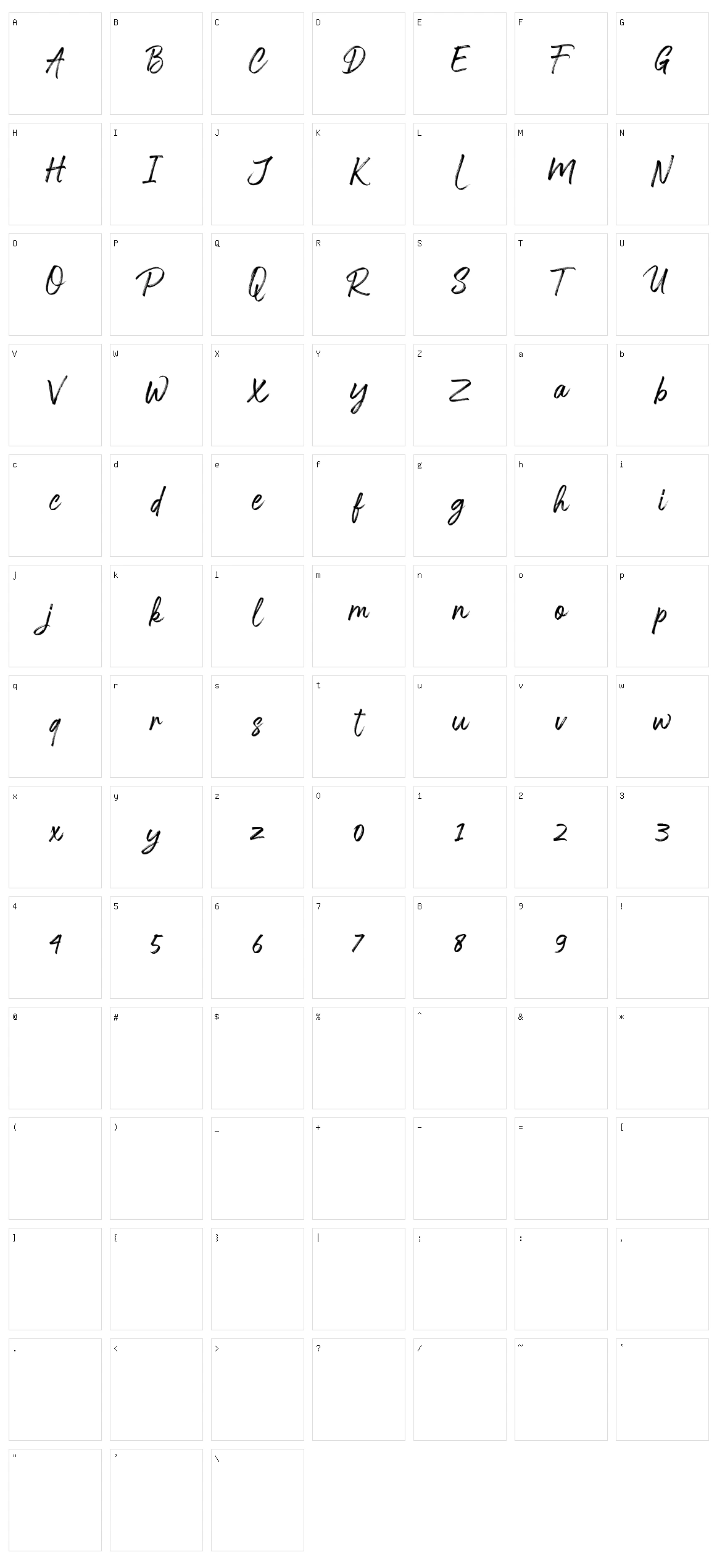Nervous Character Set