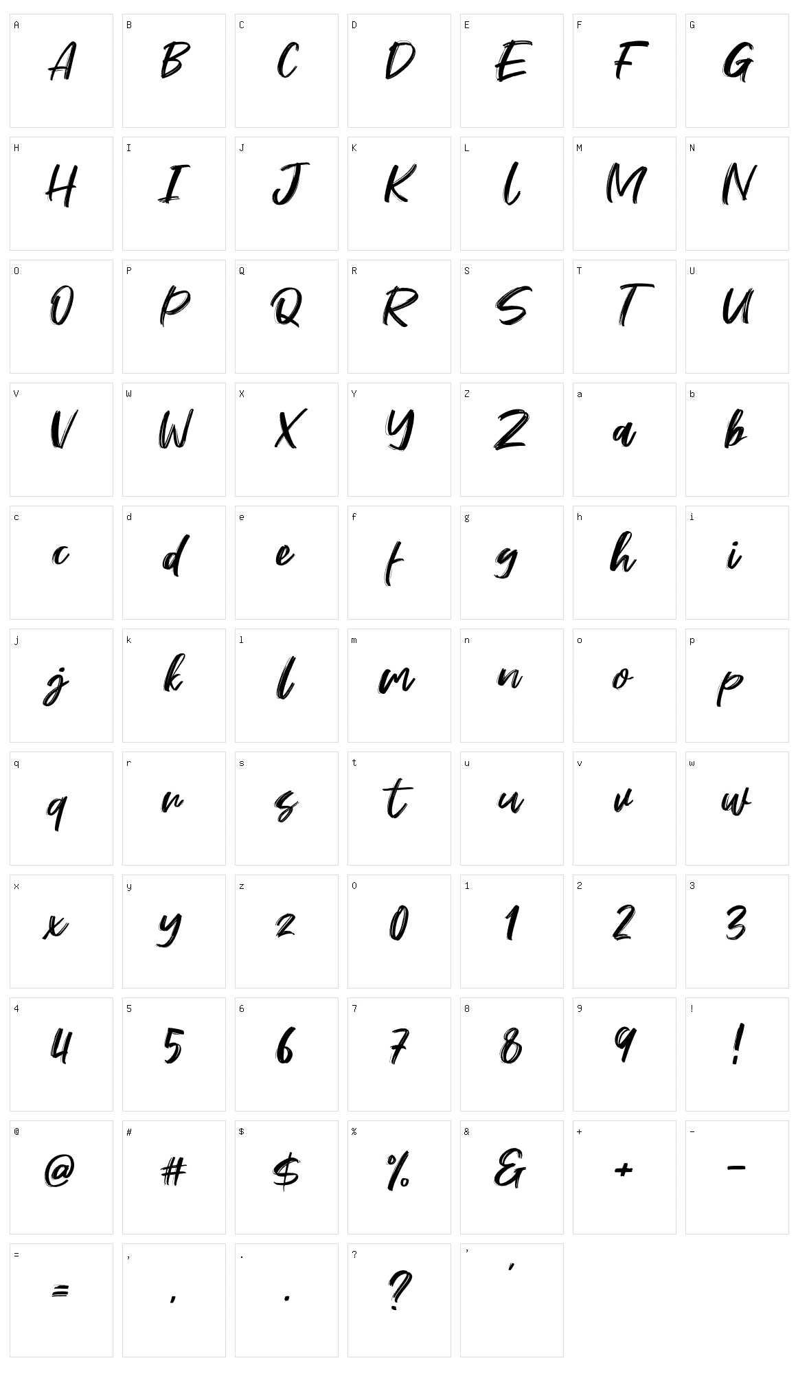 Stefont Character Set