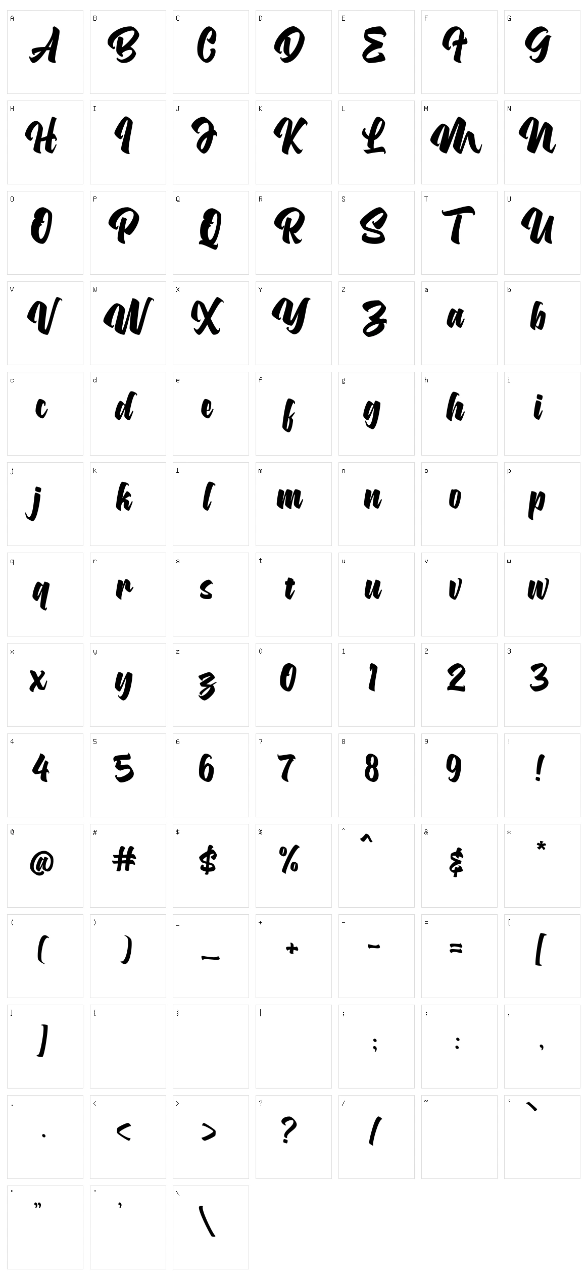 Asterik Character Set