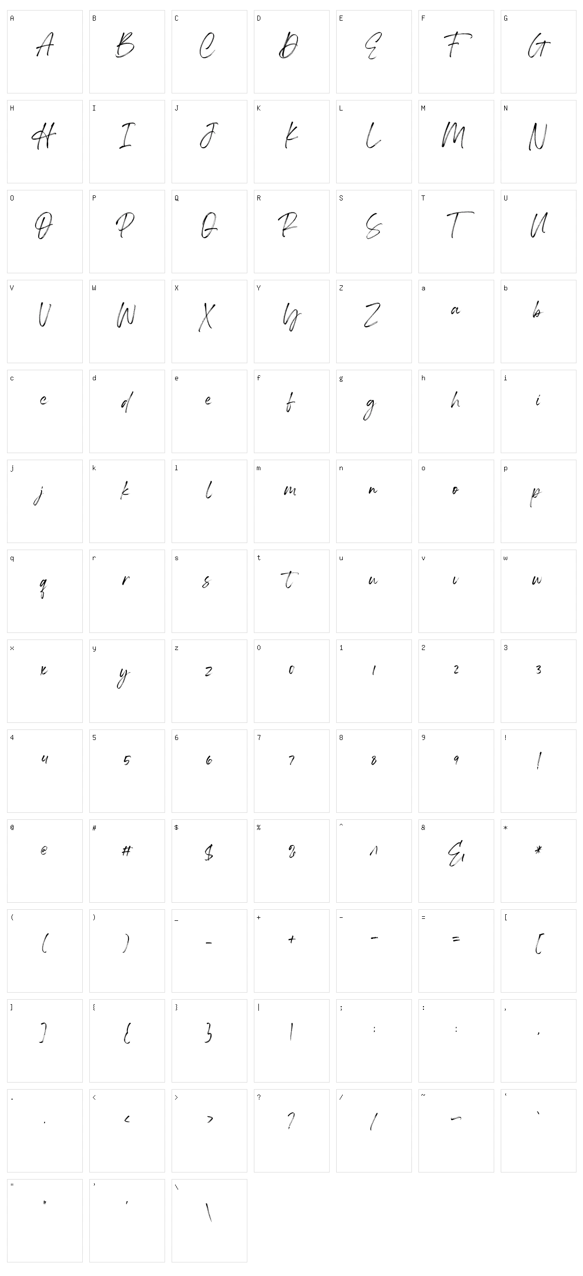 Housky Character Set