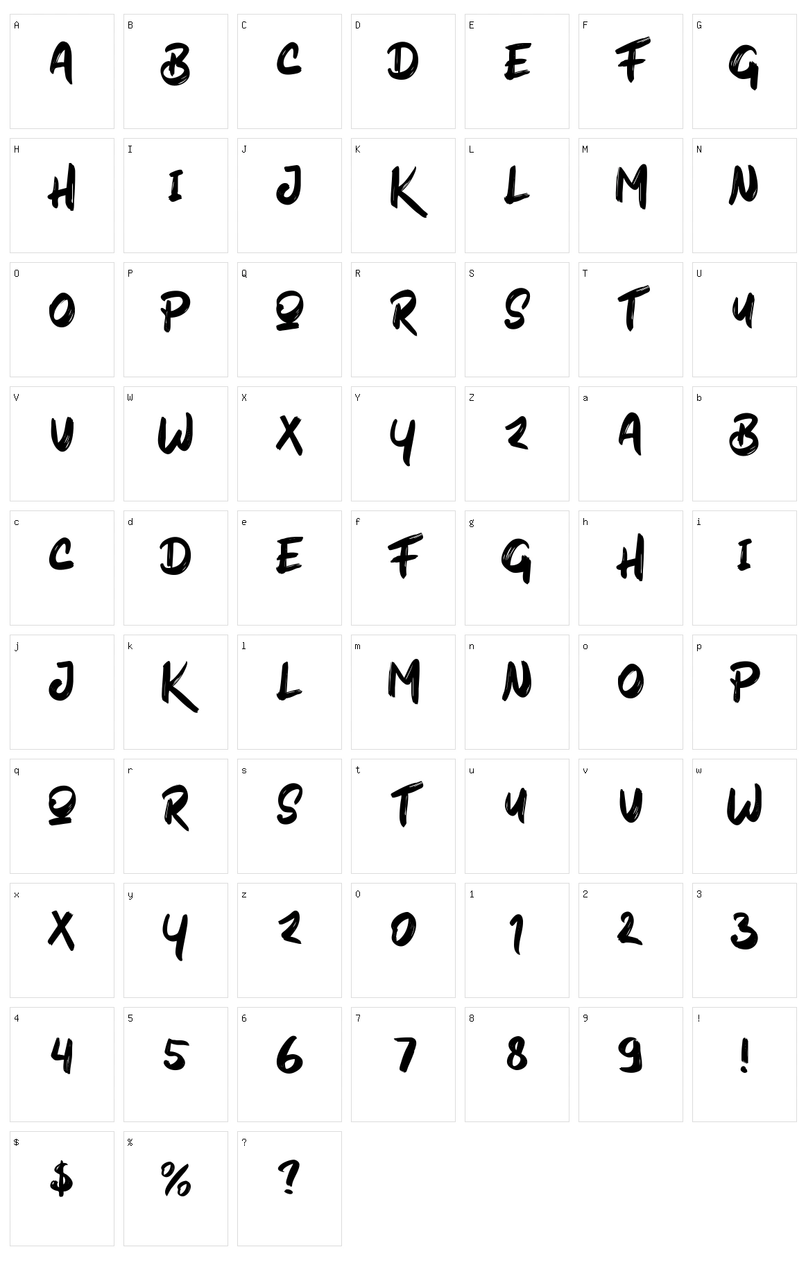 Gratisan Character Set