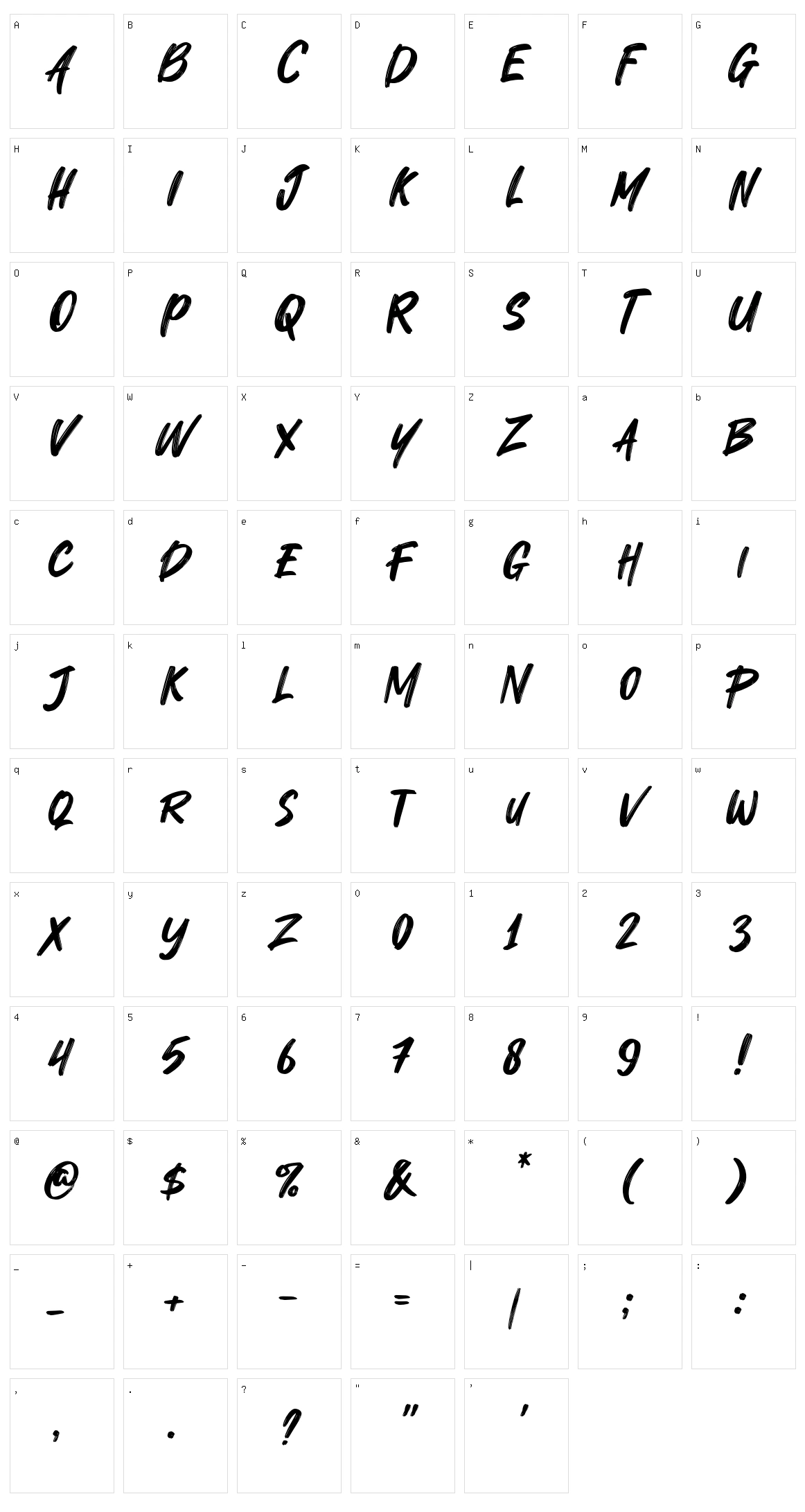 Crudex Character Set