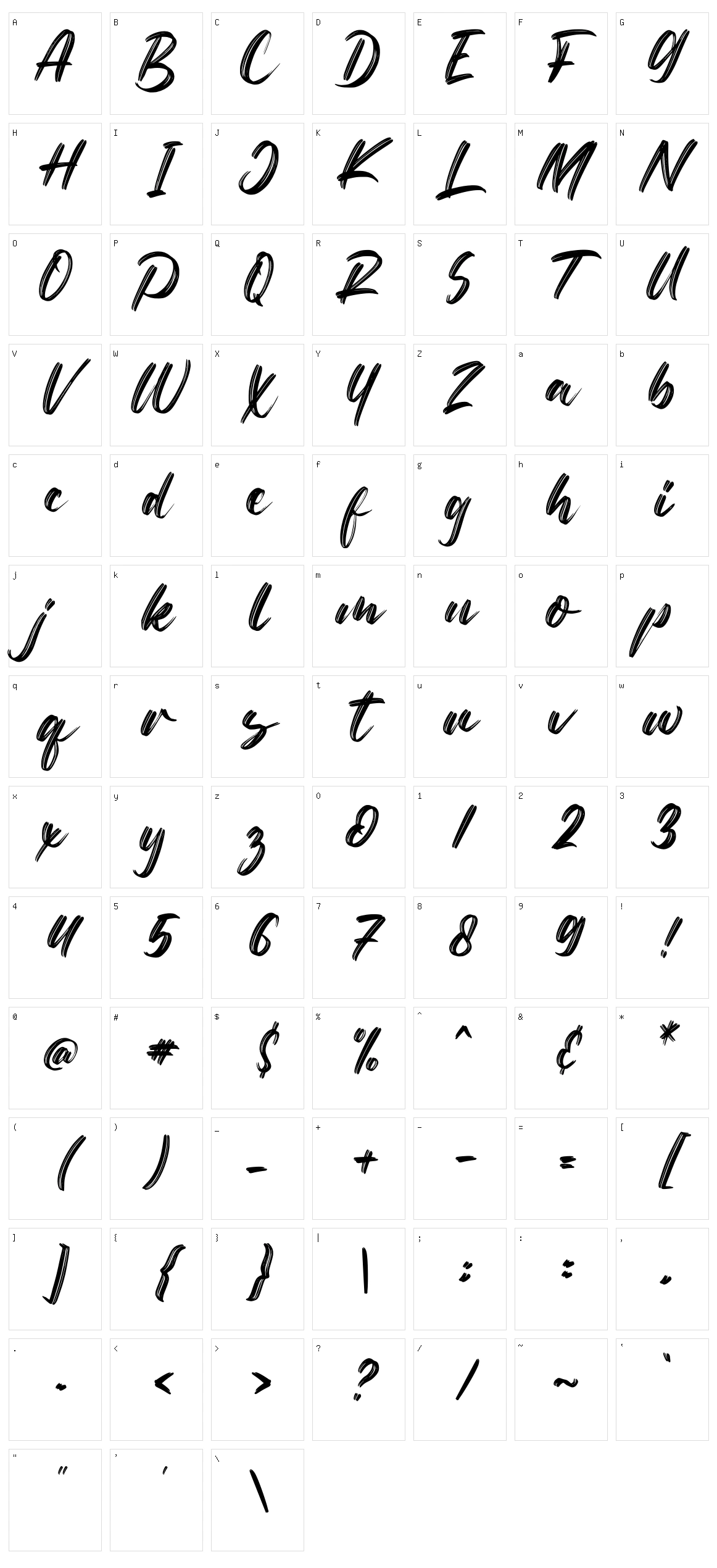 Netto Brushes Character Set