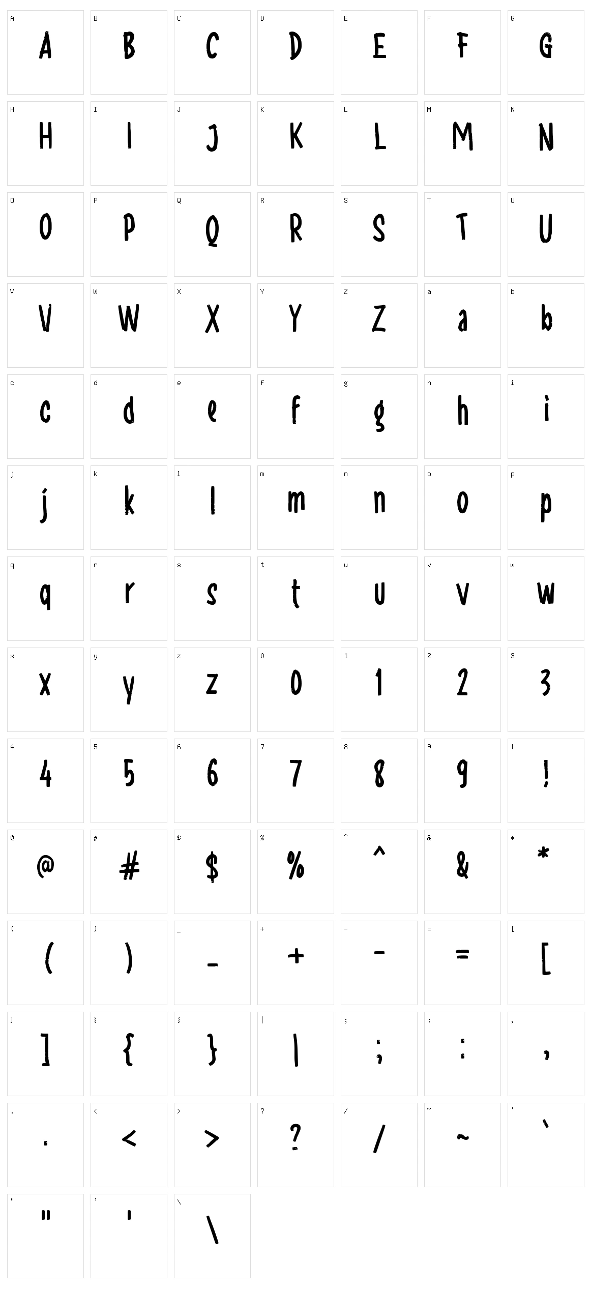 g Garuda Muda Character Set
