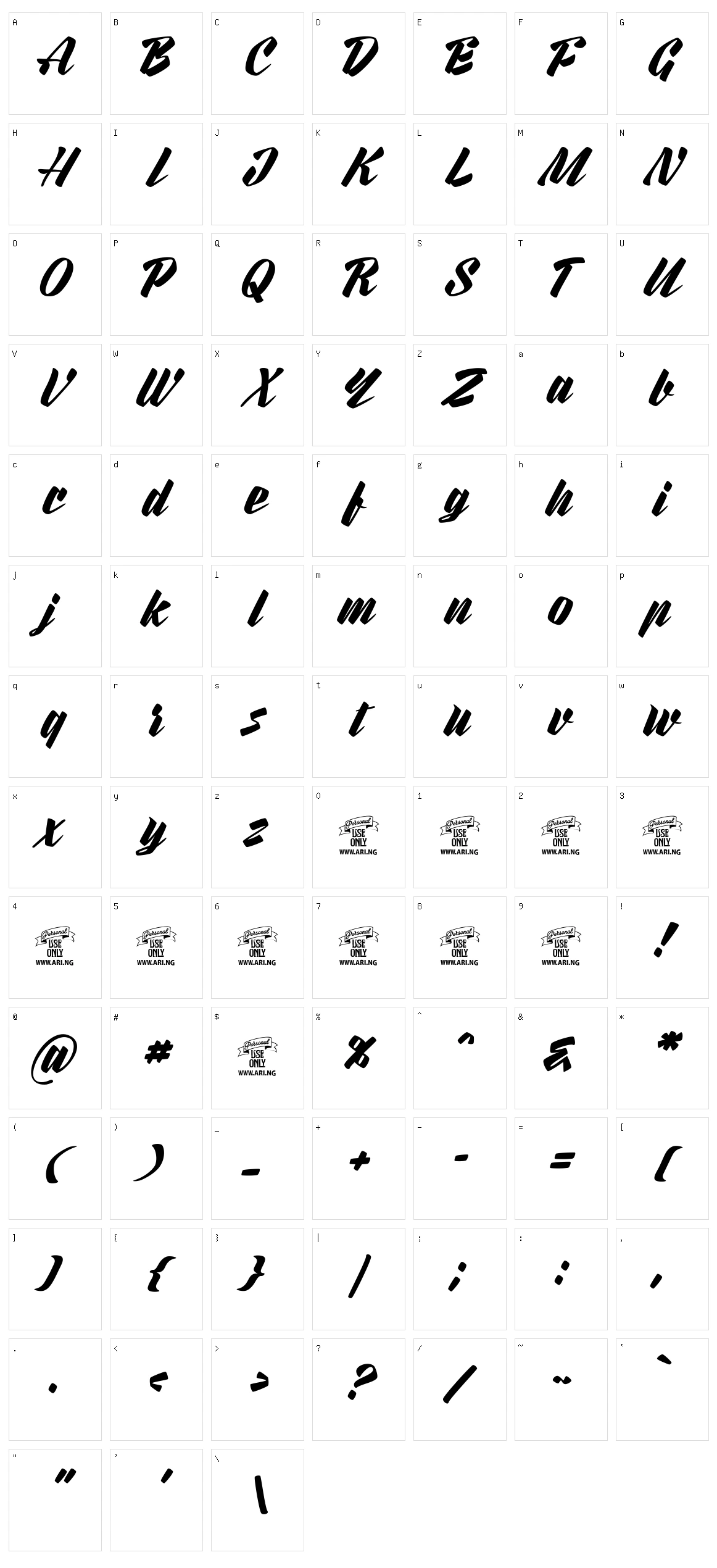 Rurable Character Set