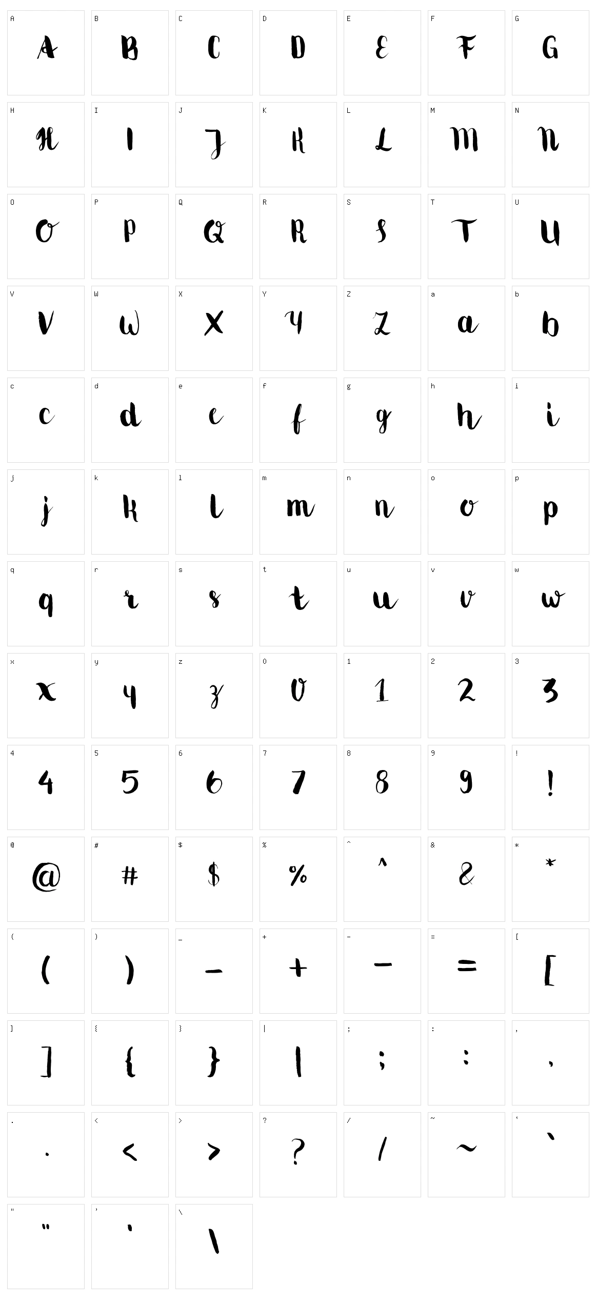 Movus BrushPen Character Set