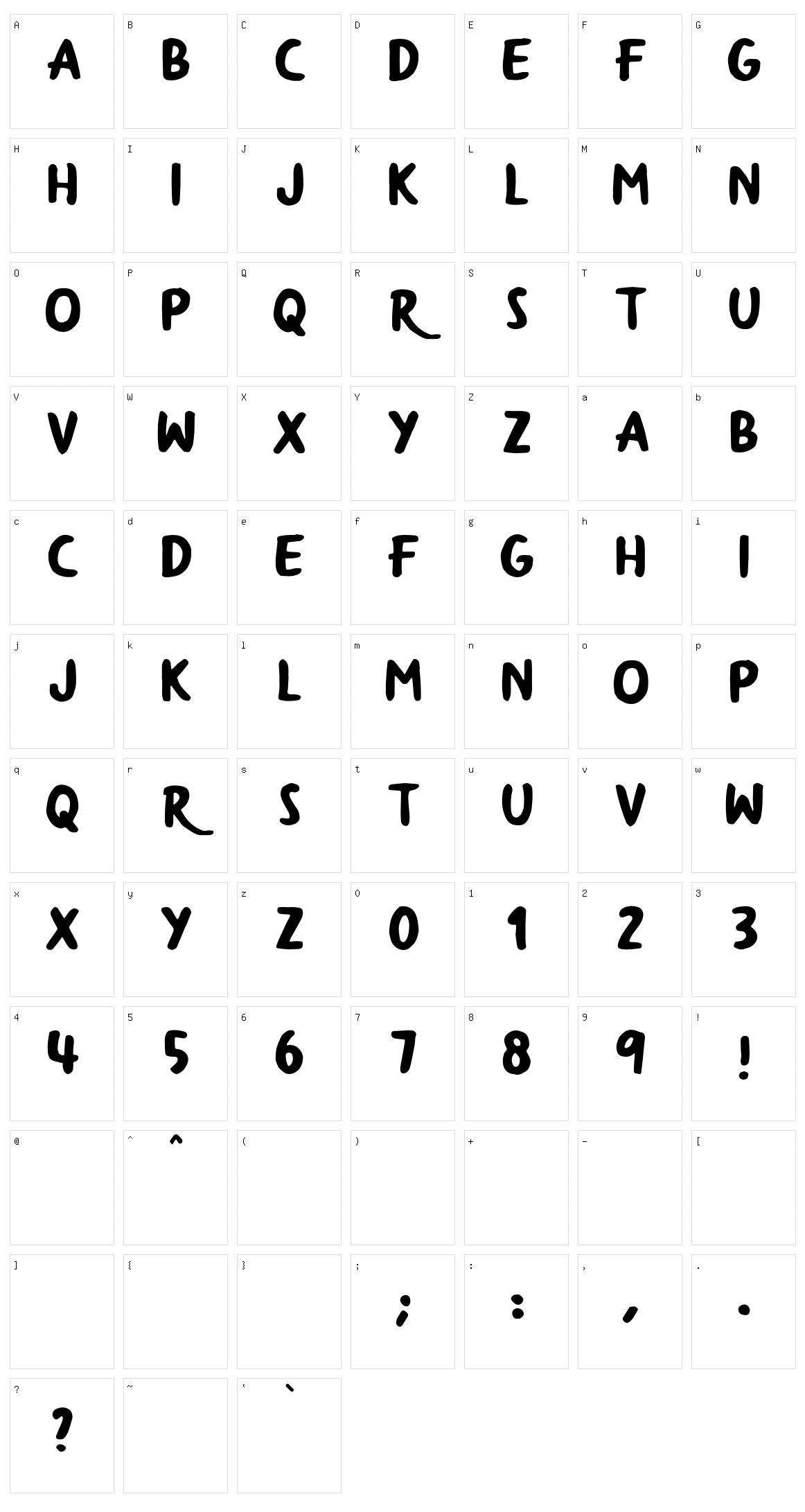 Yumaro Character Set