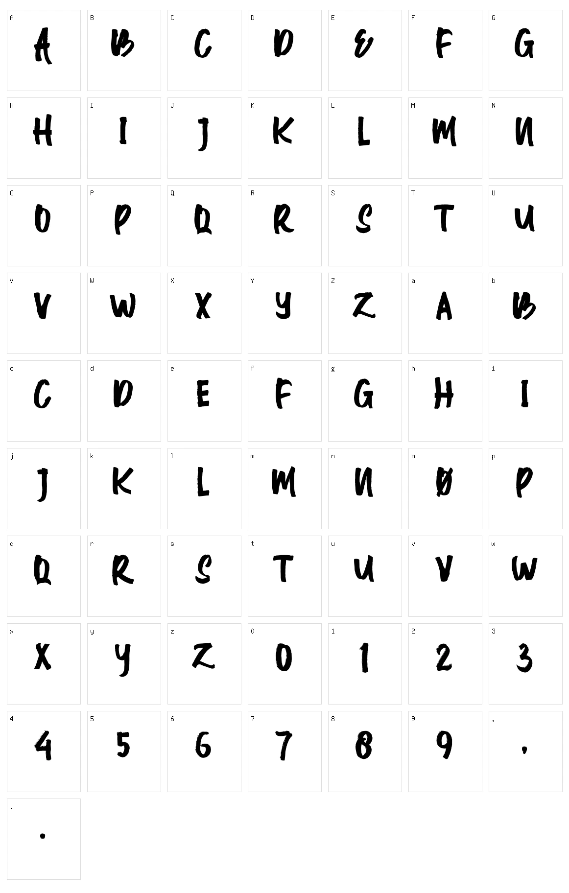 AllCaps Character Set