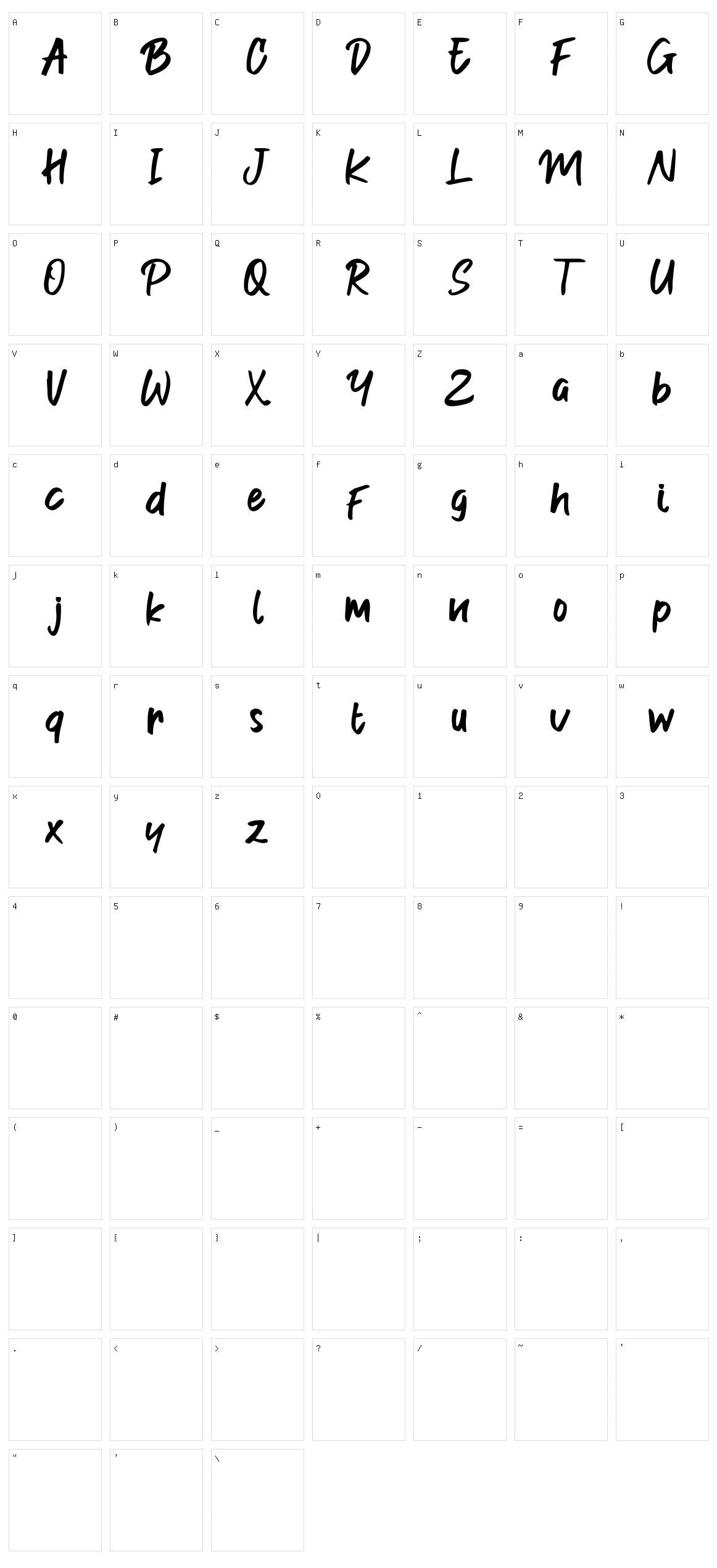 Indonesia Merdeka Character Set