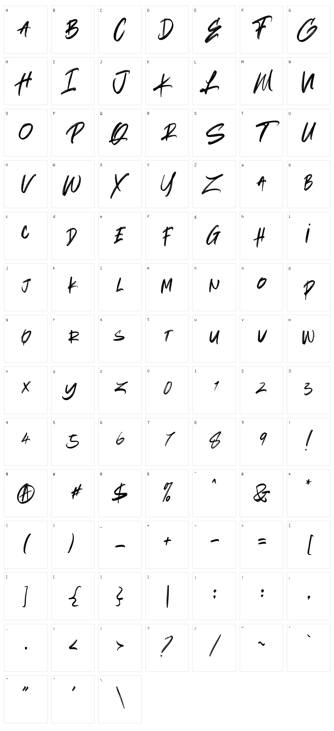Black Theory Character Set