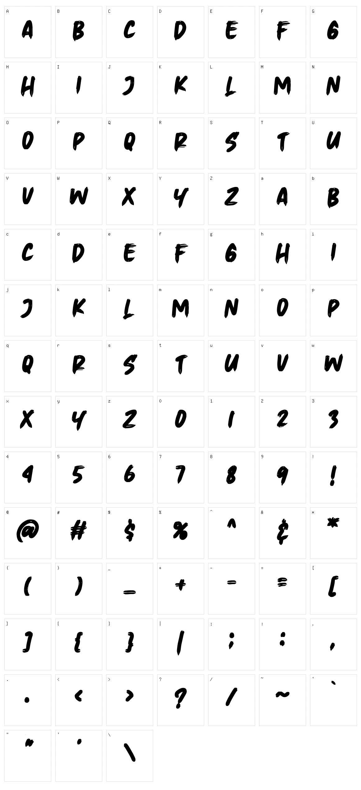 Wkwkwk Character Set