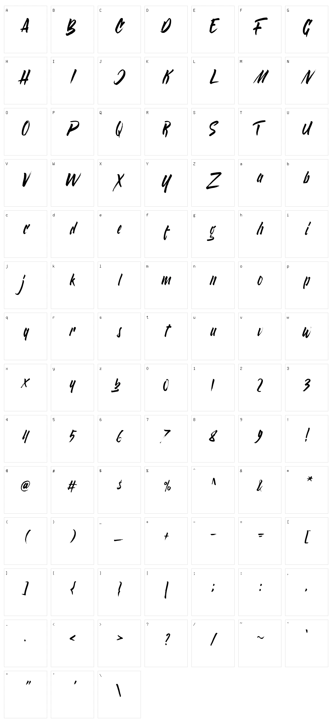 Varokah Character Set