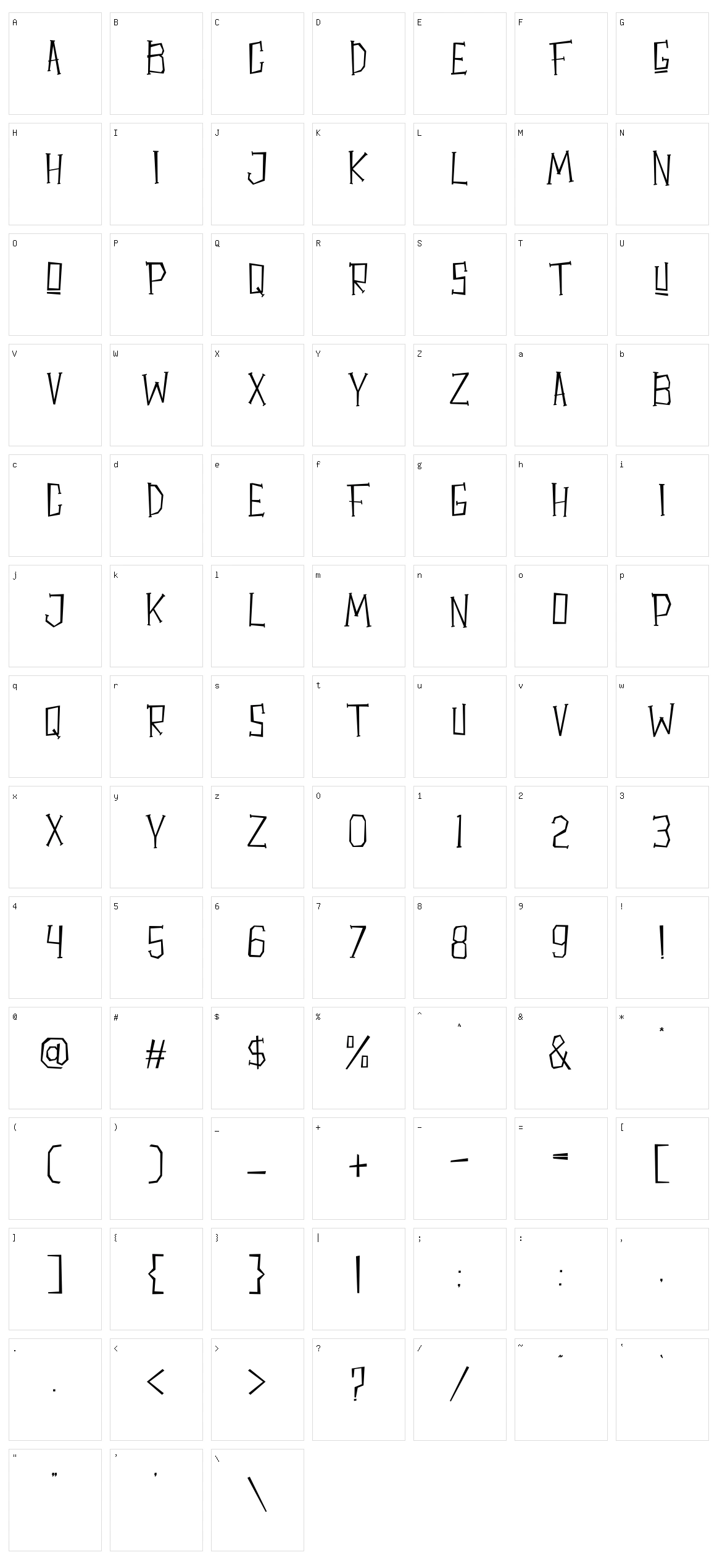 Hellaween Character Set