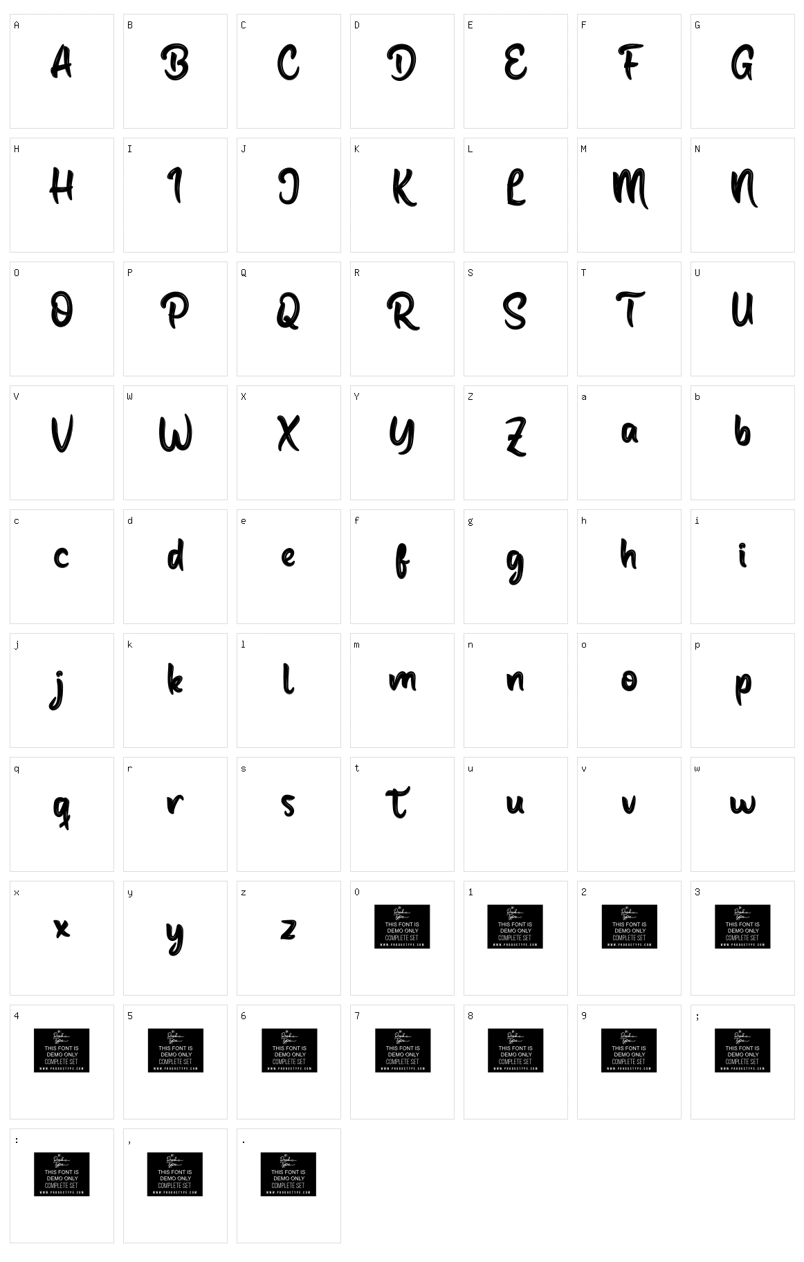 Daily Character Set