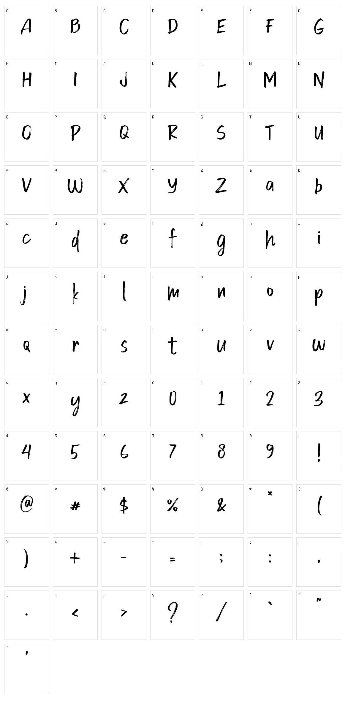 Hey Brush Character Set