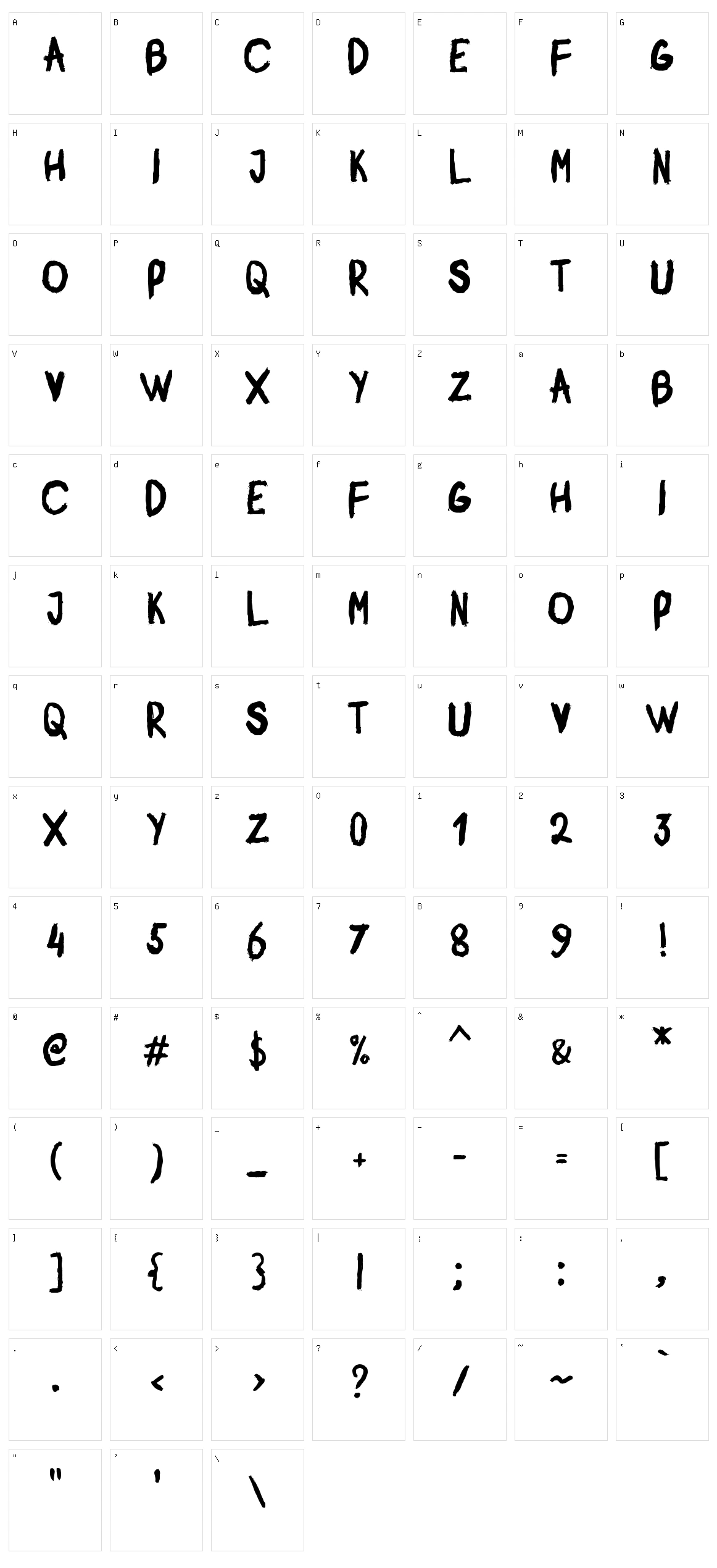 Mister Brush Character Set