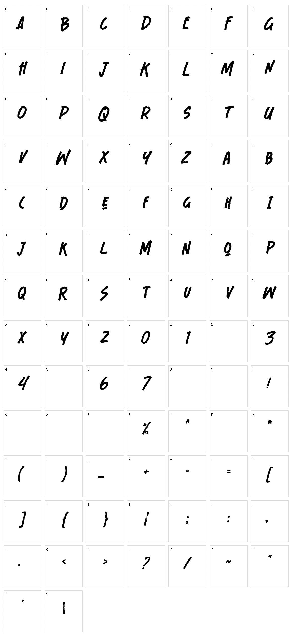 Broken Dreams Character Set