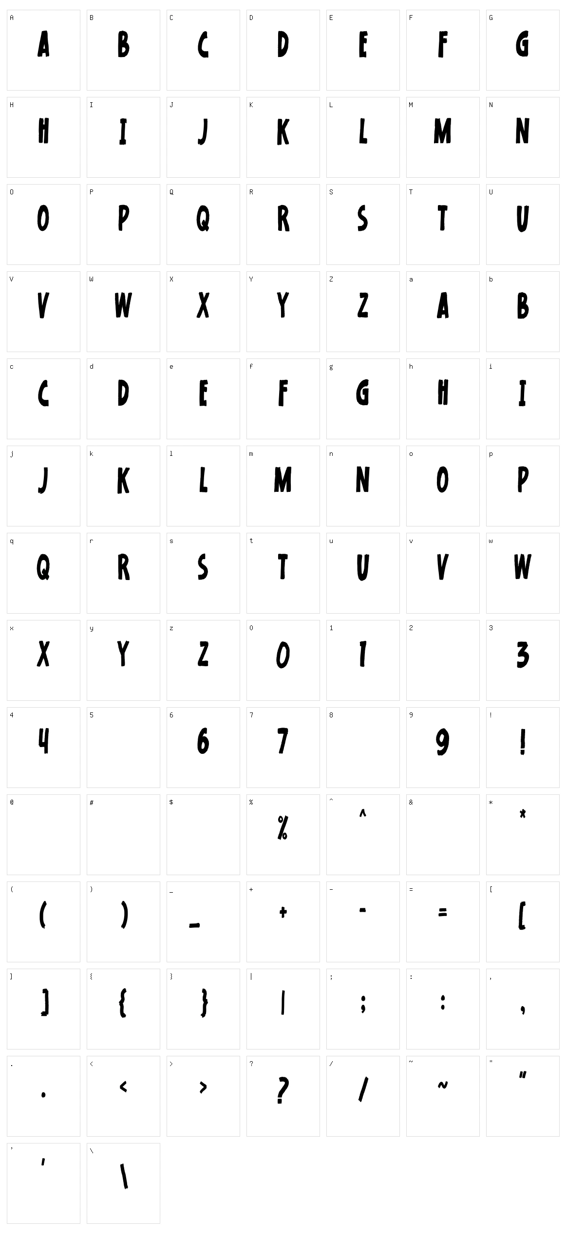 Rocka Character Set