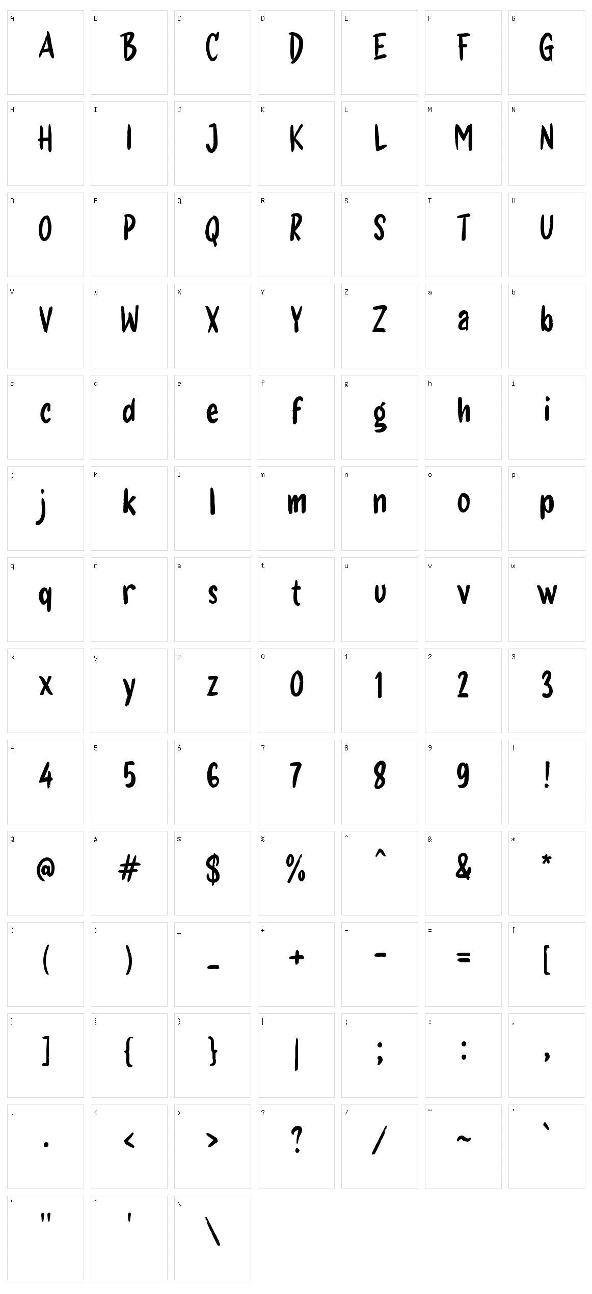 g Gigan Character Set