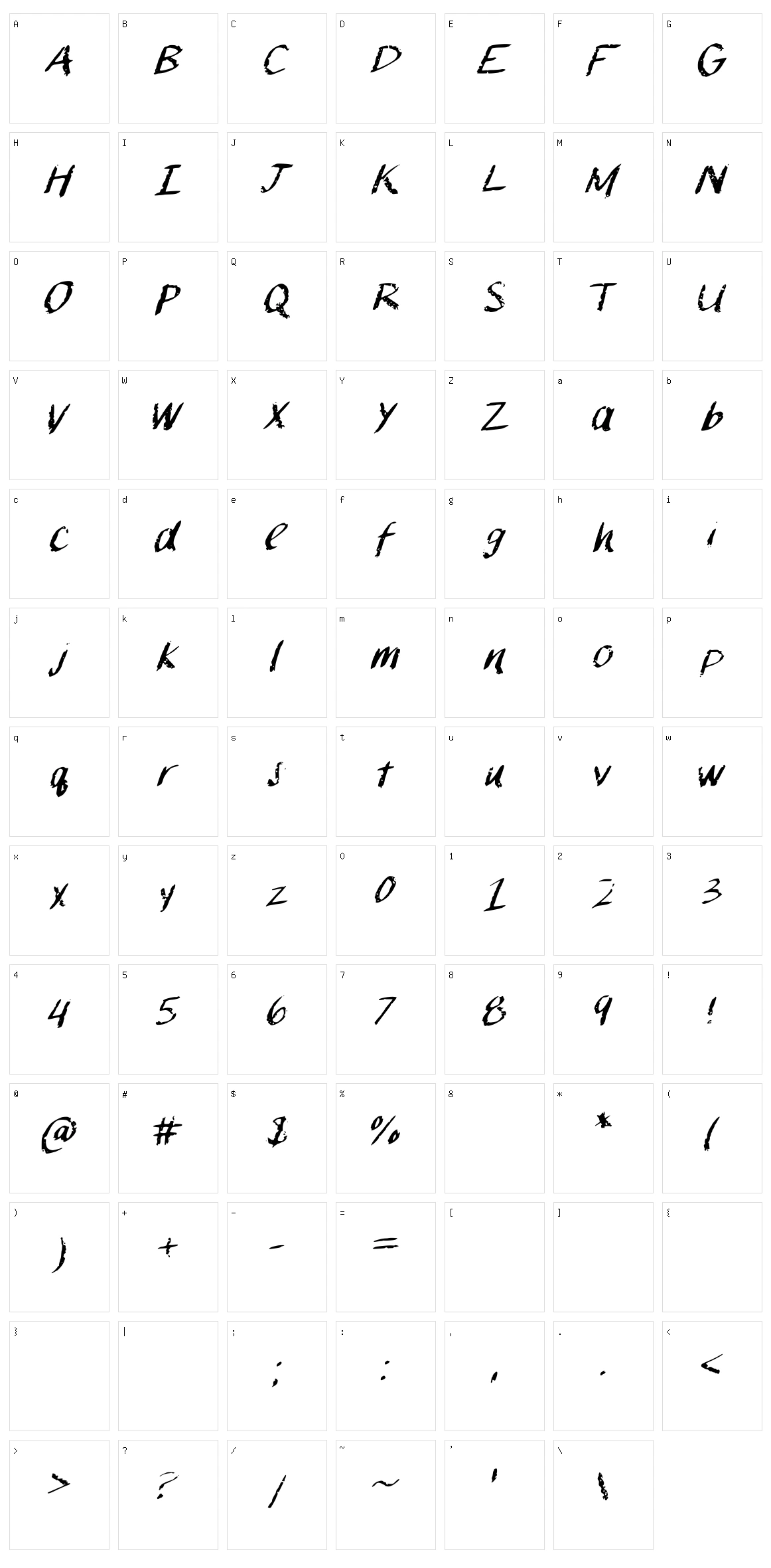 Chalk Paint Character Set