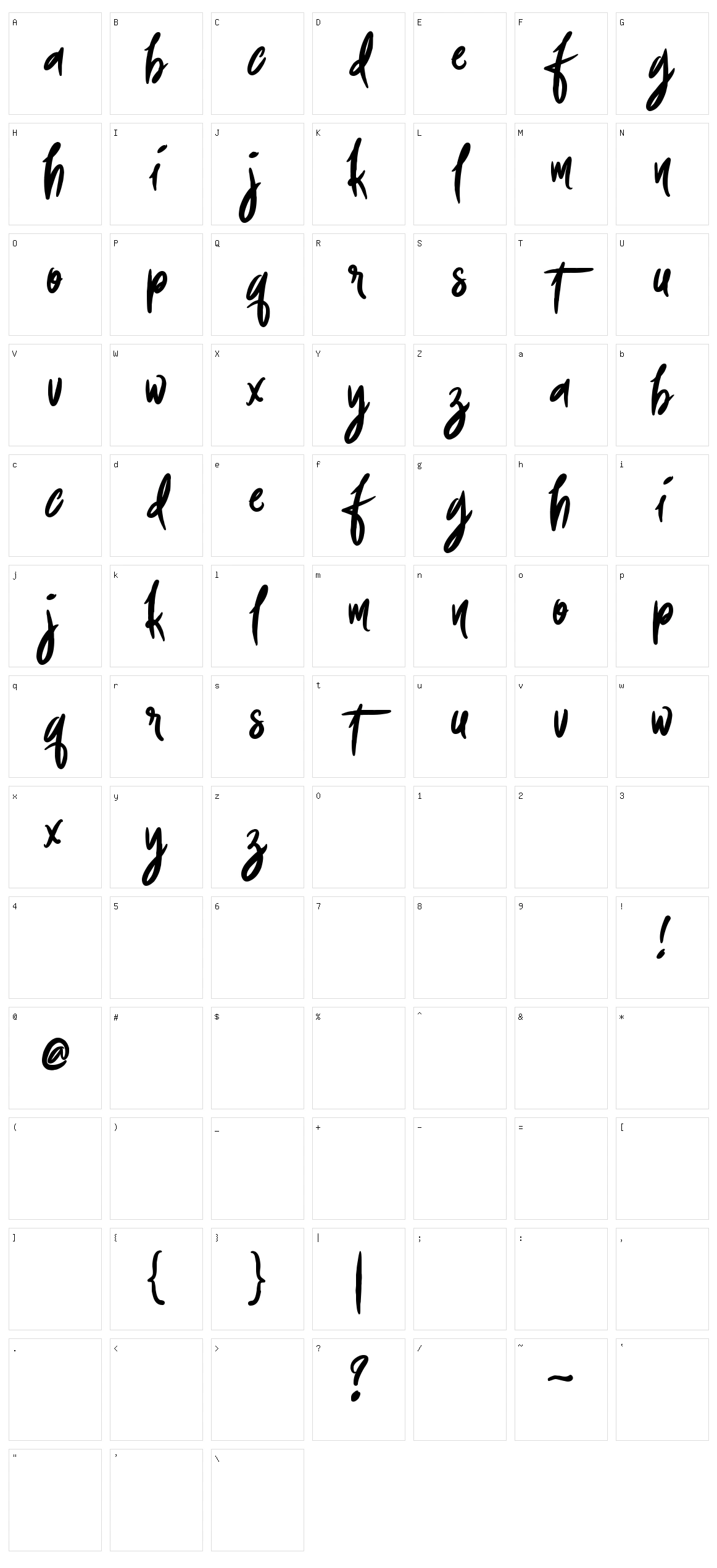 Foxing Character Set