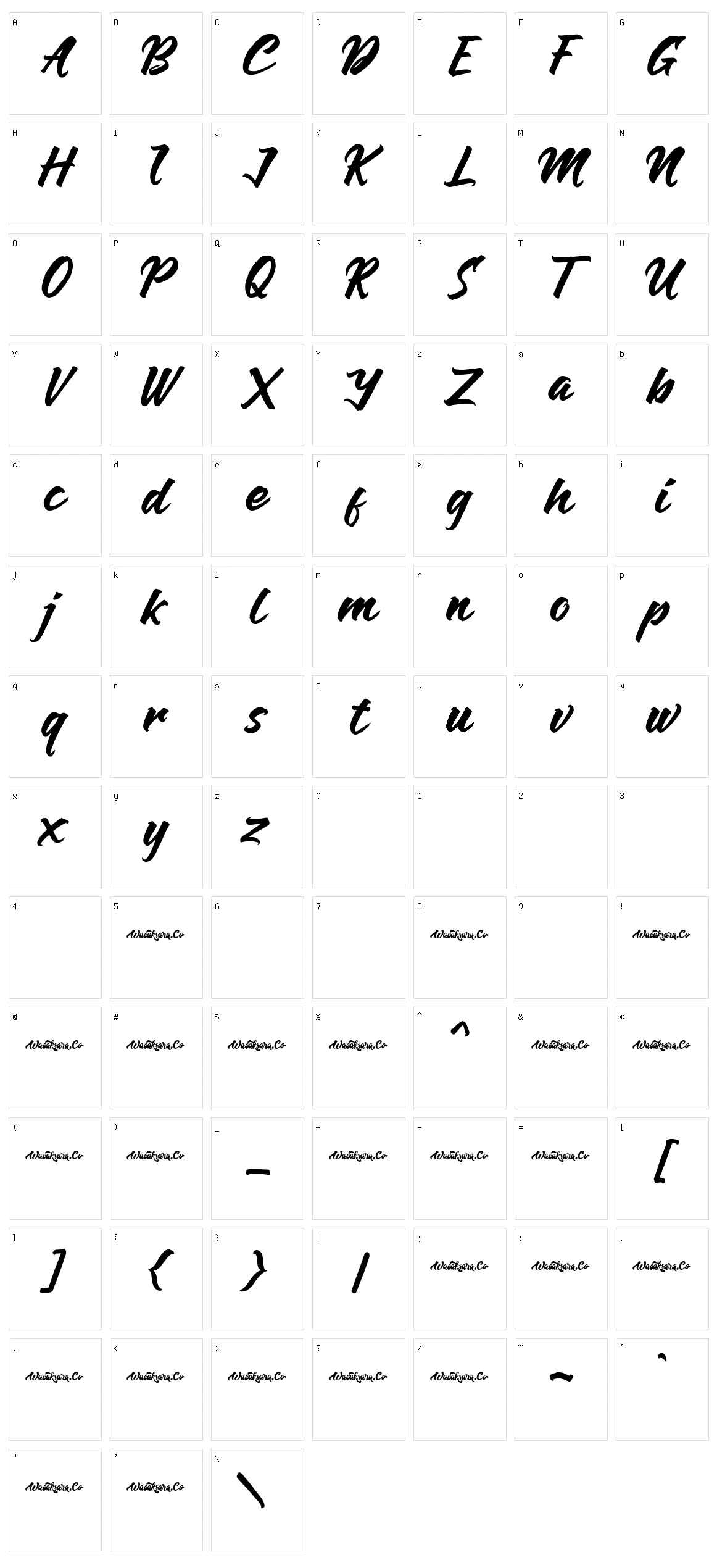 Anthares Character Set