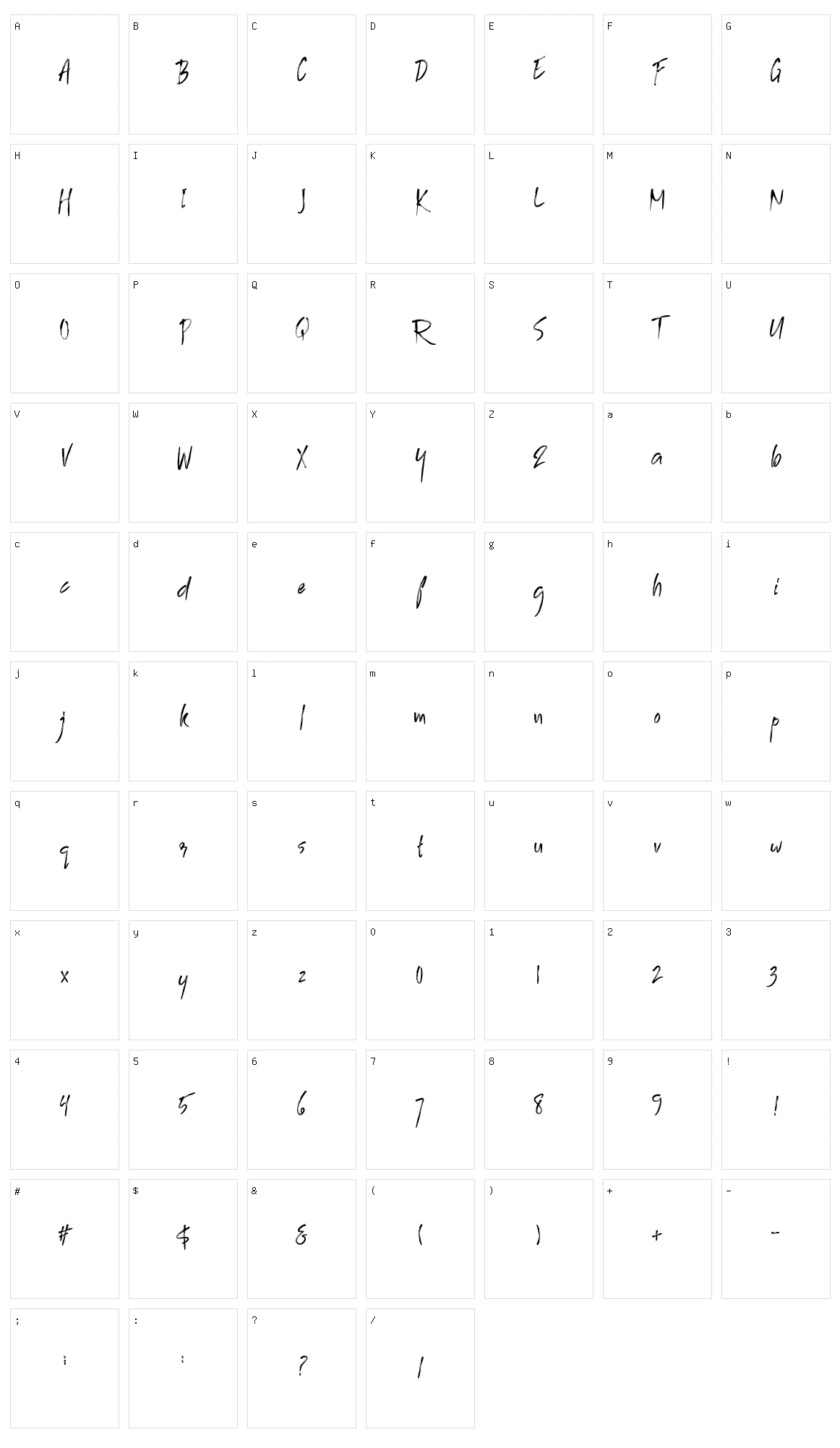 Blombanc Character Set