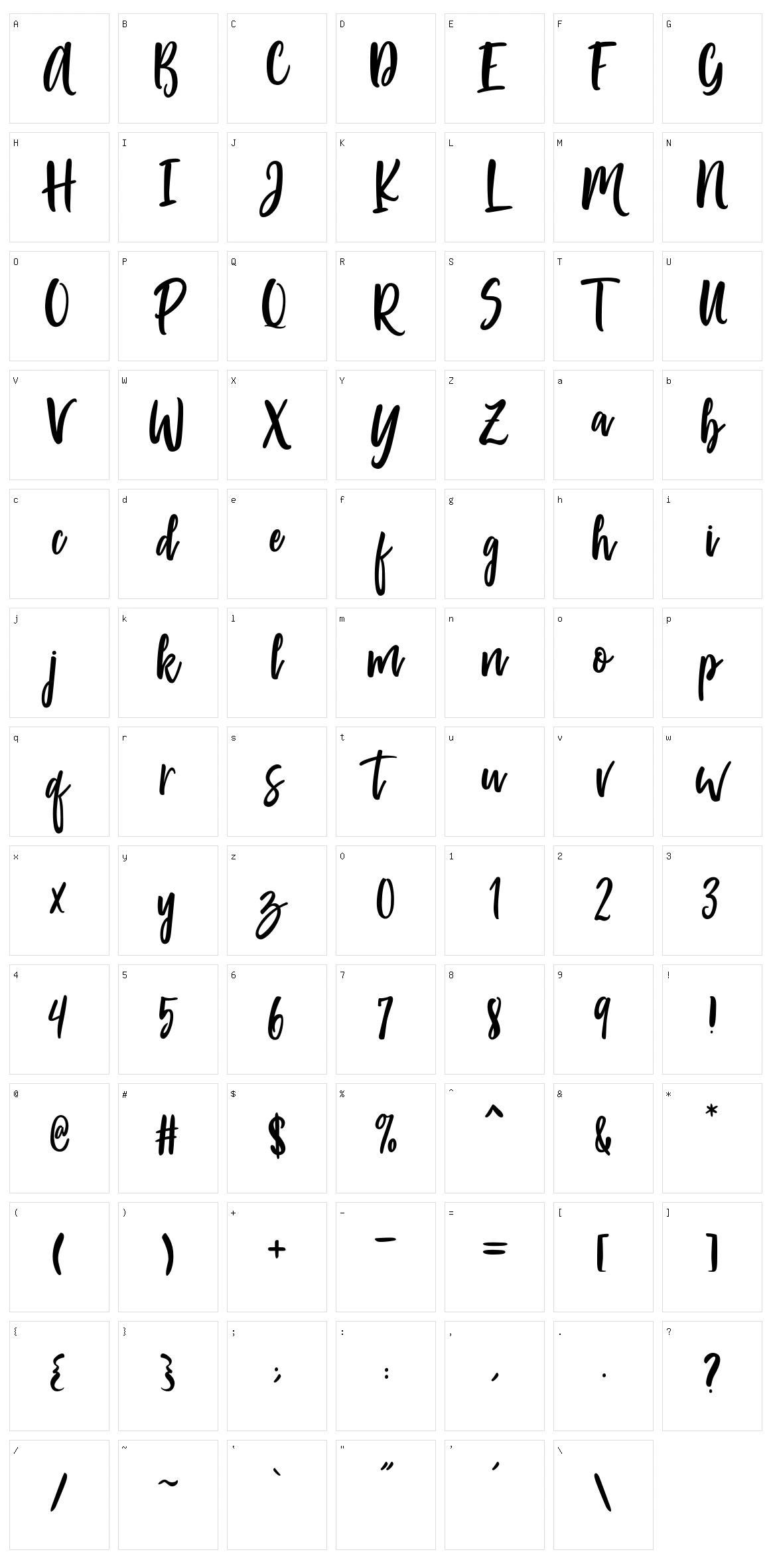 Passengers Script Character Set