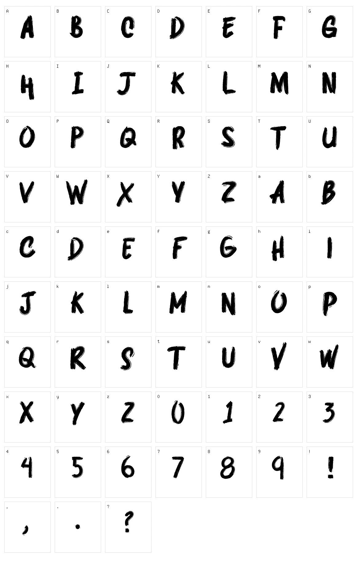 Deepshockz Character Set