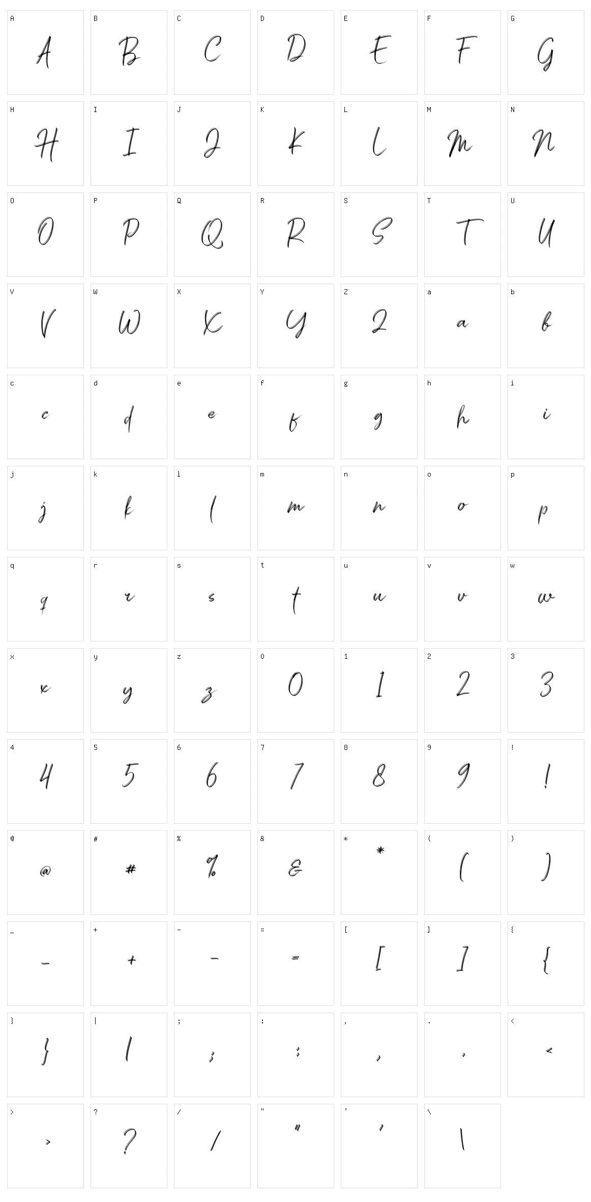 Salim Character Set