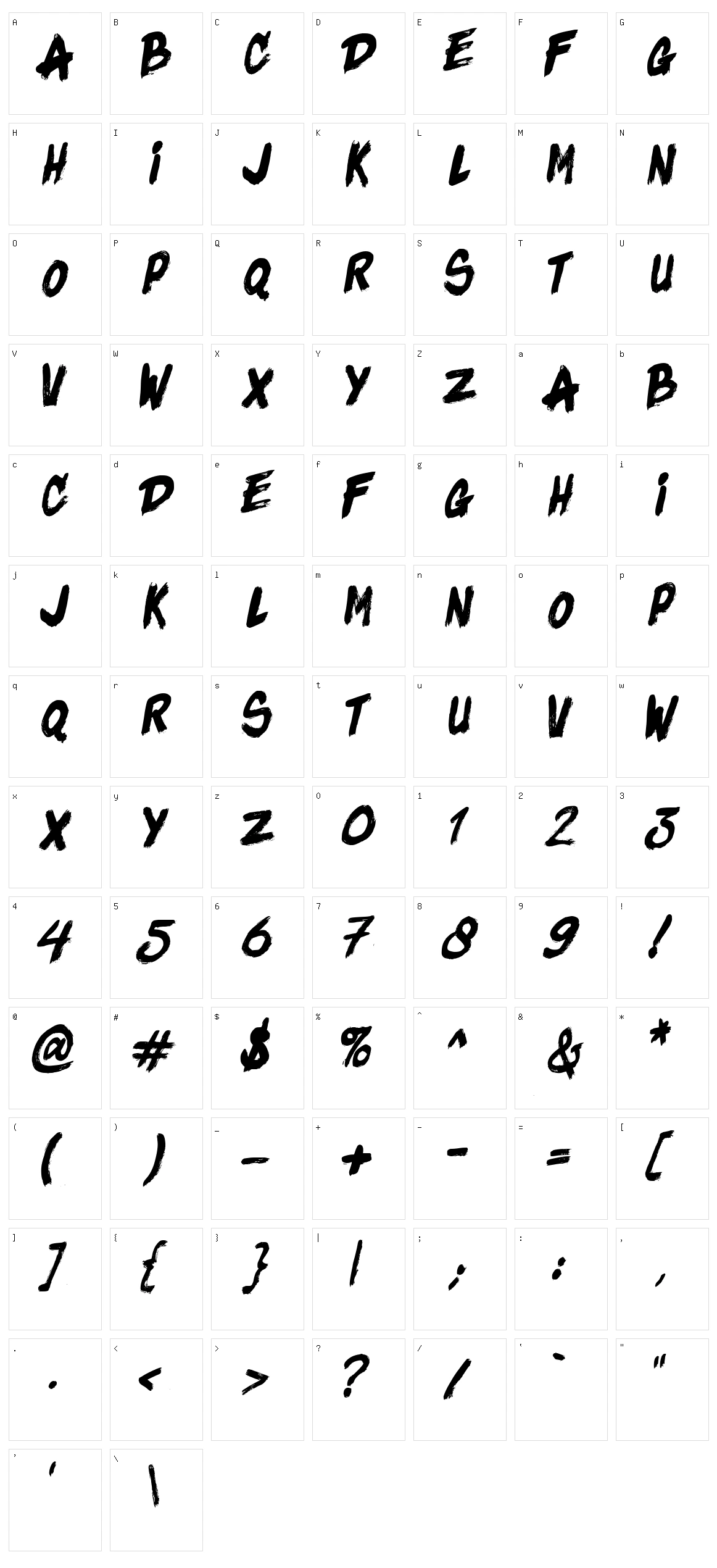The Army Of God Character Set