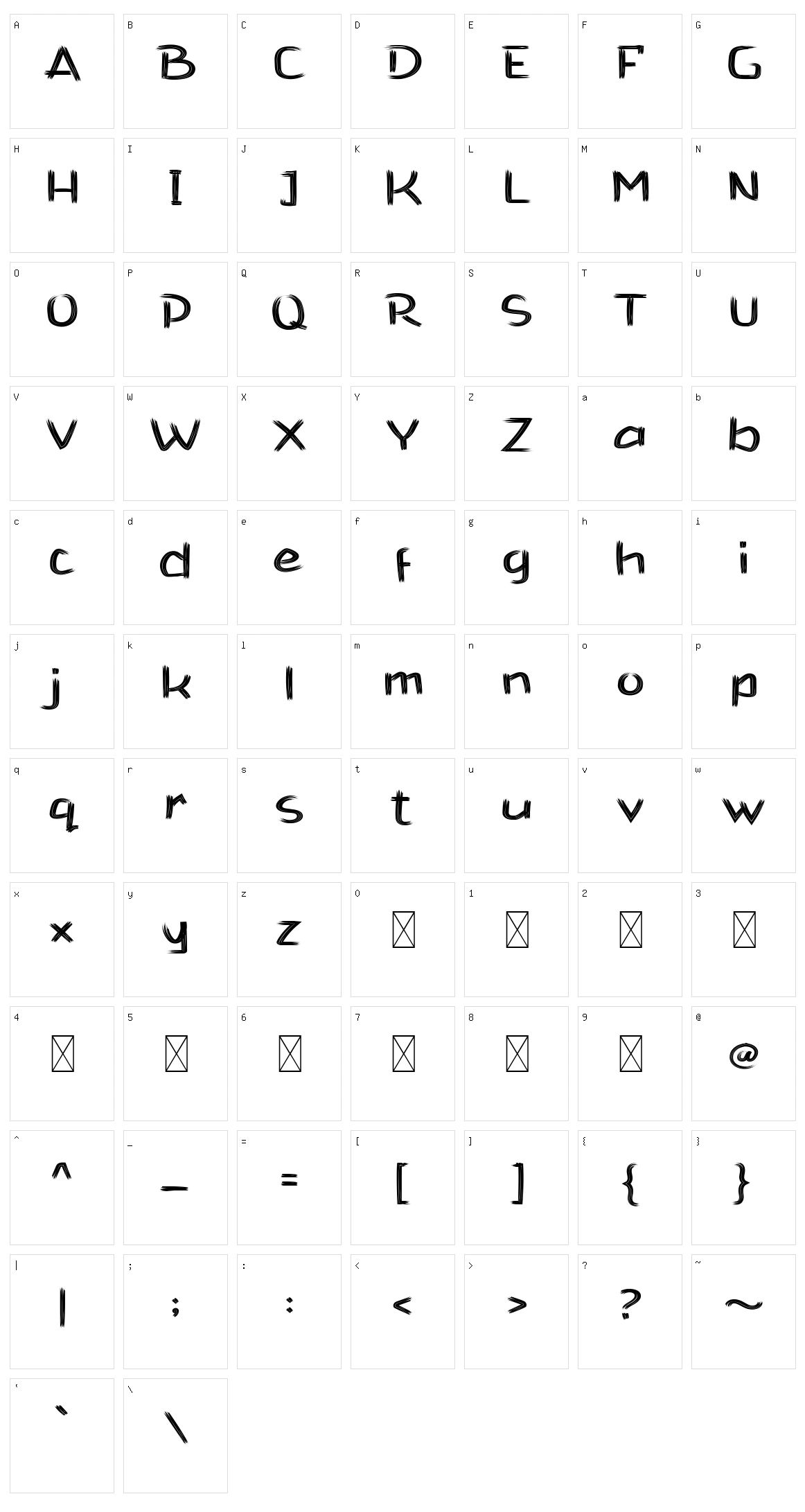 Antonio Zull Character Set