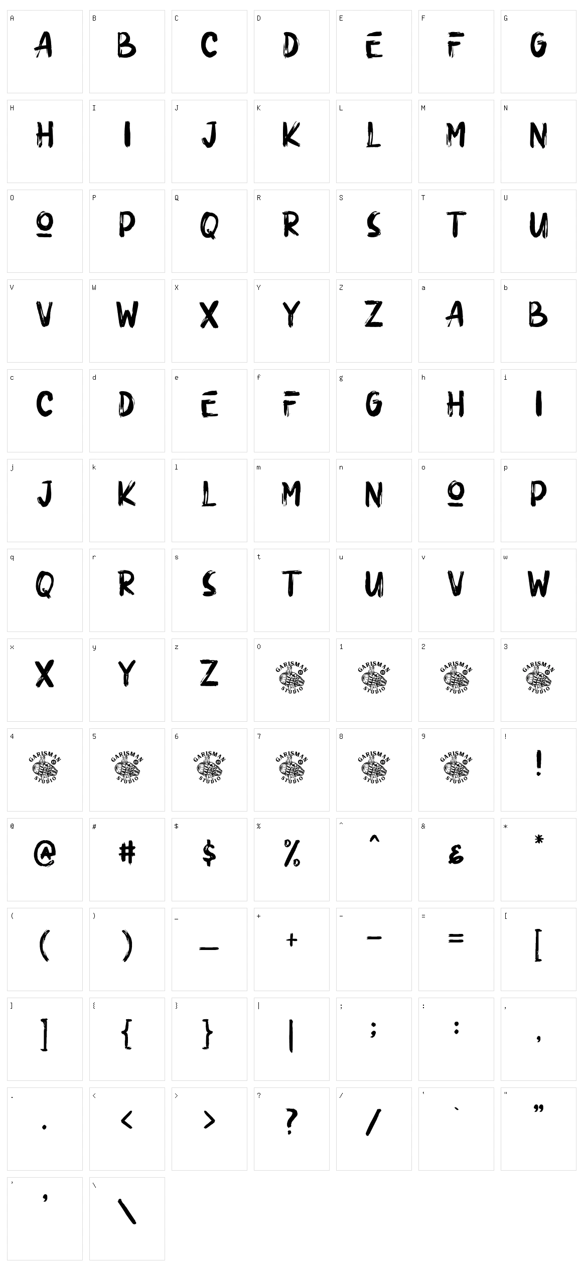 Ultra Brush Character Set
