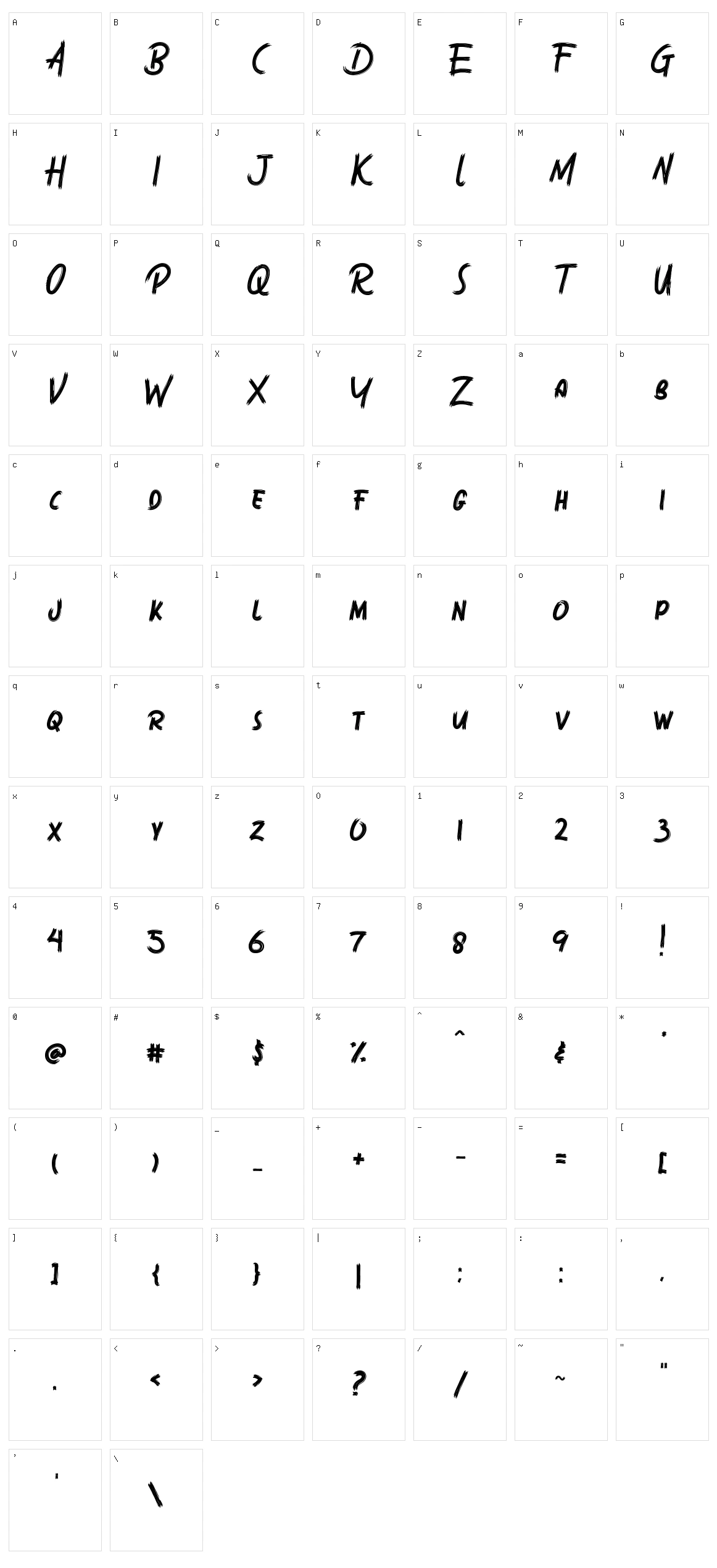Sabotase Character Set